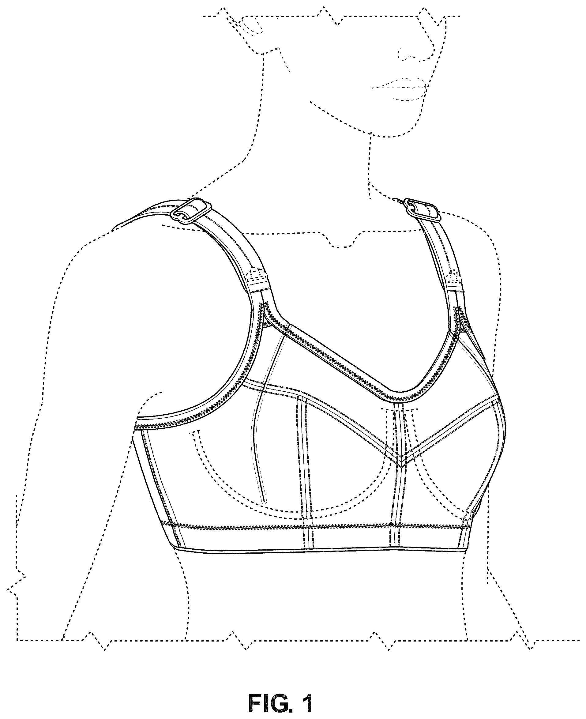 Patent USD1076324 — Bra — Figure 1
