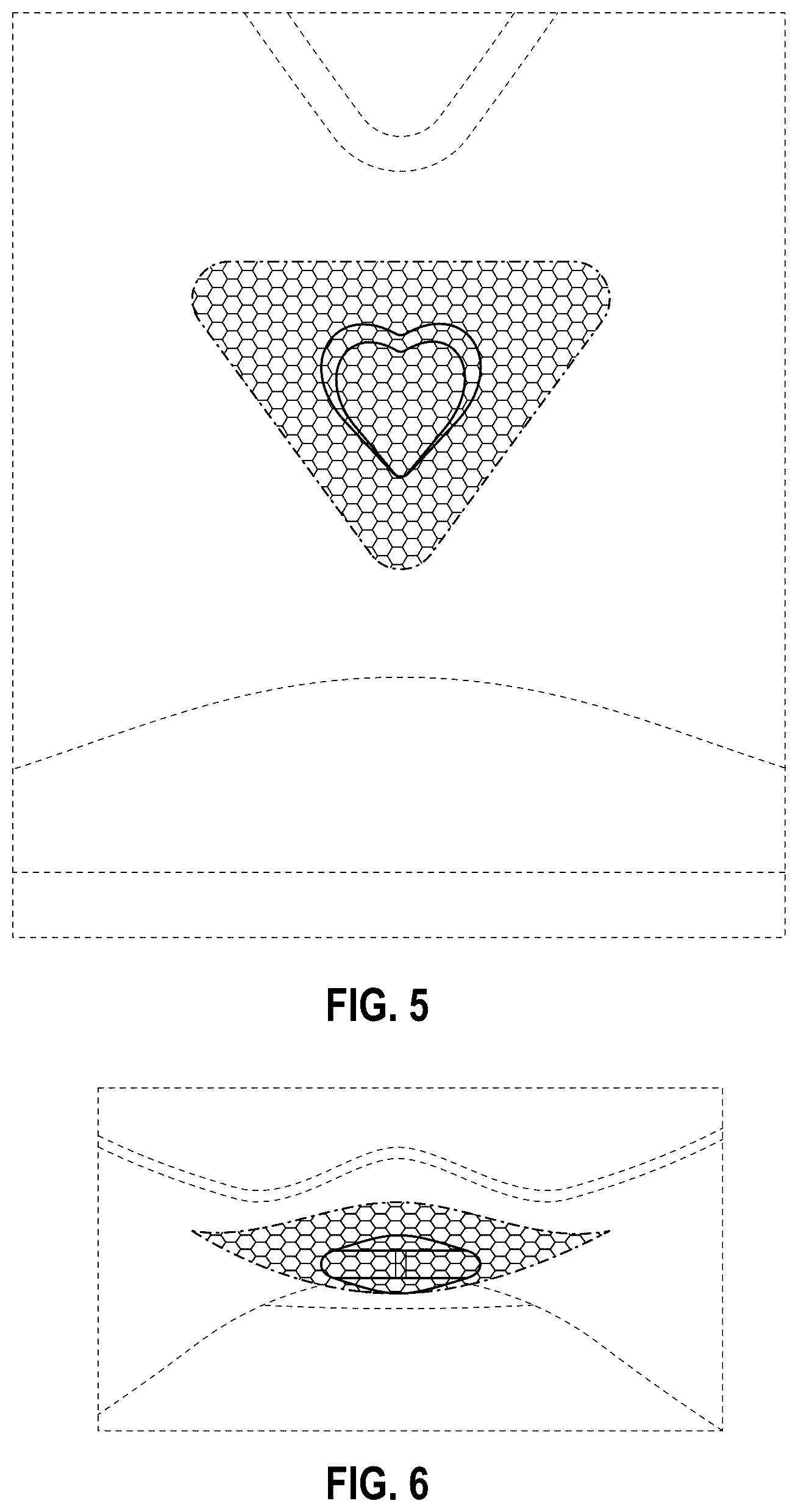 Patent USD1076327 Figure 5 – Bra including a lace pocket housing a heart-shaped crystal