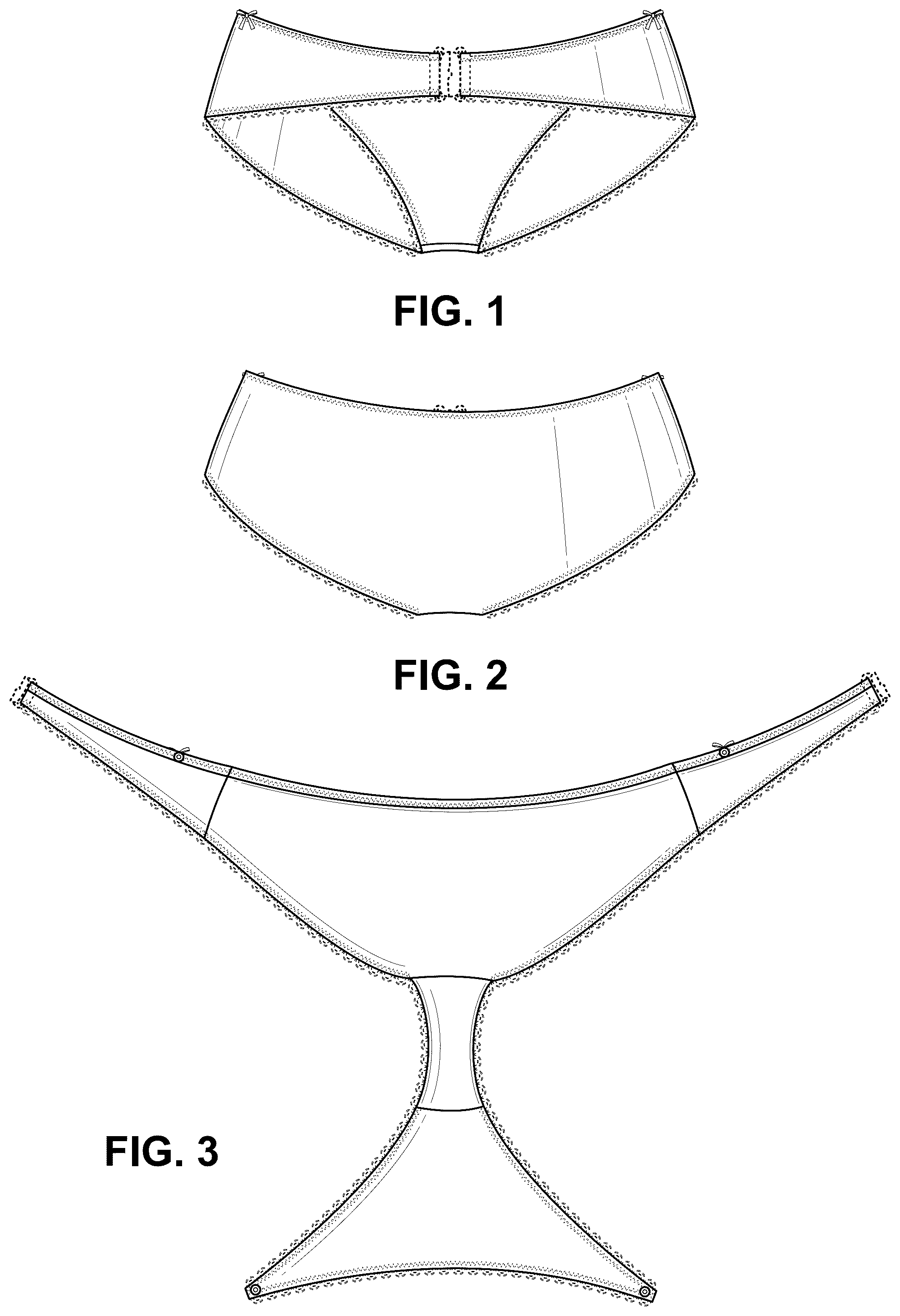 Patent USD1076329 Figure 1 – Panty garment