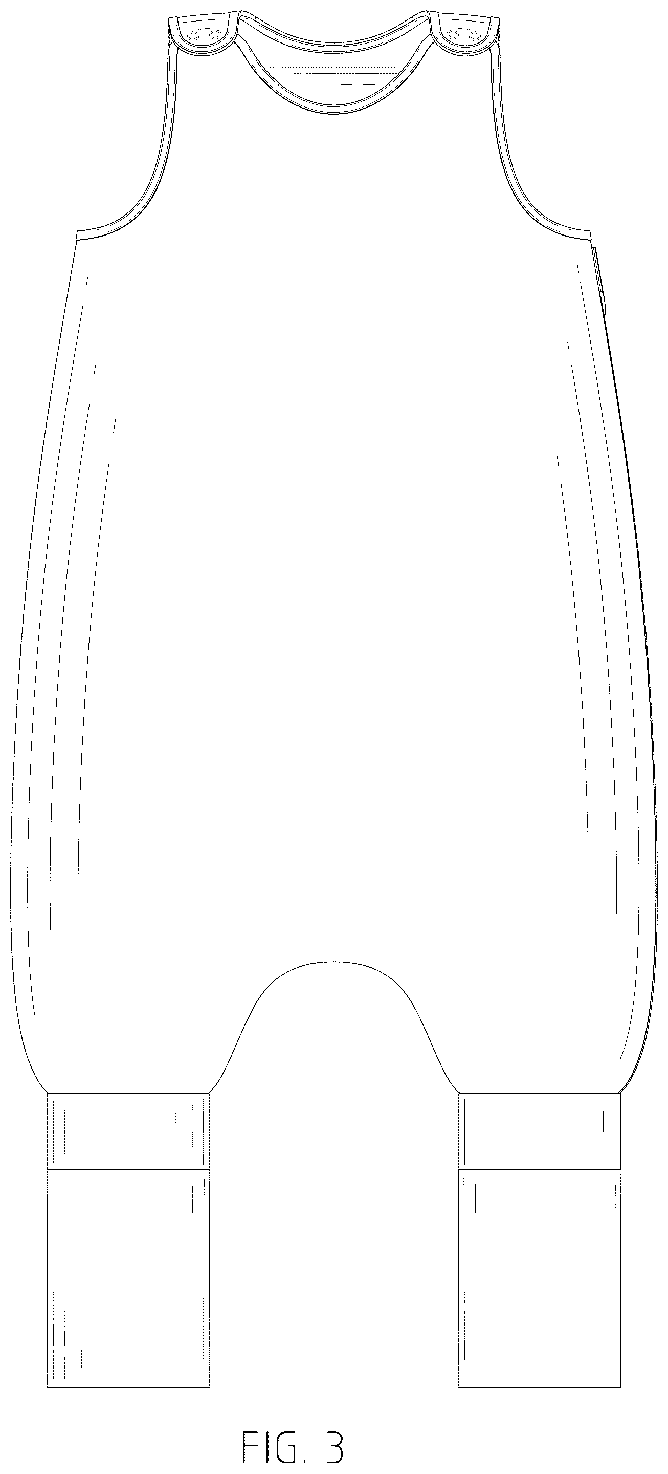 Patent USD1076335 Figure 3 – Sleeping bag