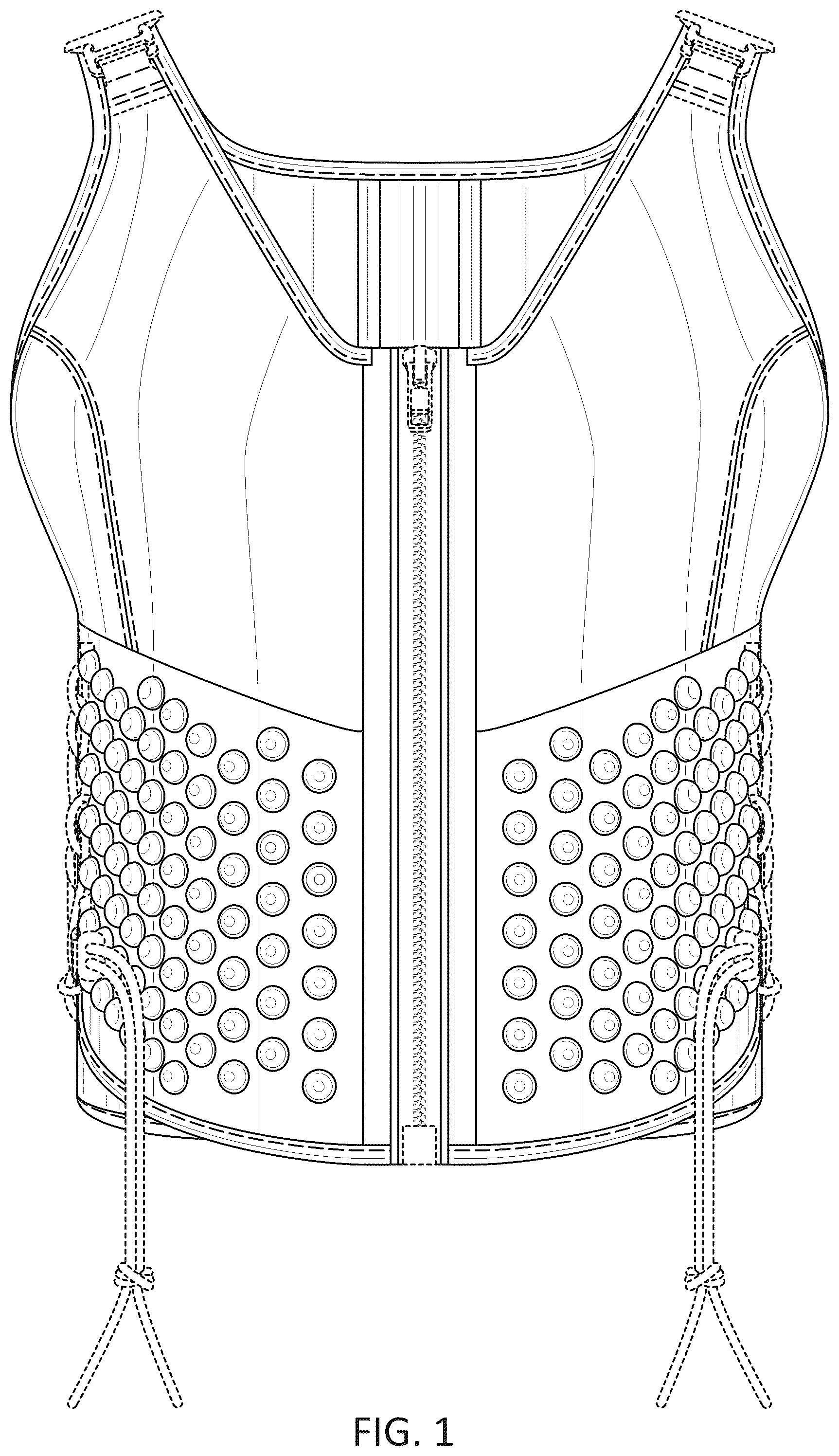 Patent USD1076339 Figure 1 – Weighted apparel article