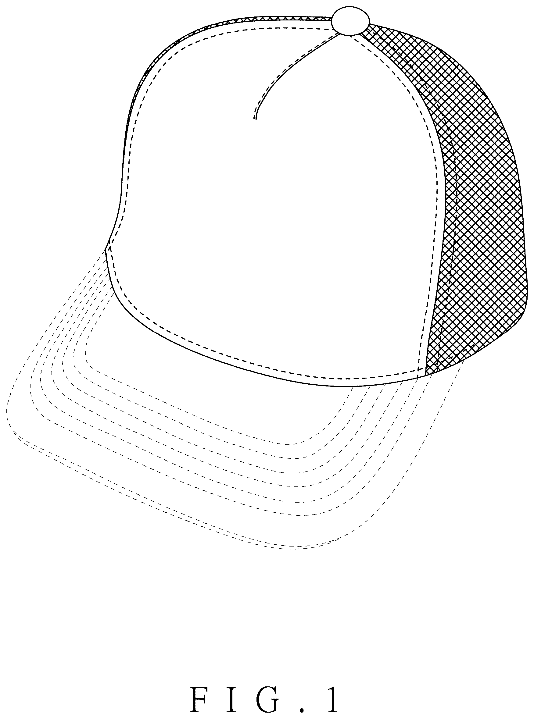 Patent USD1076344 Figure 1 – Mesh cap