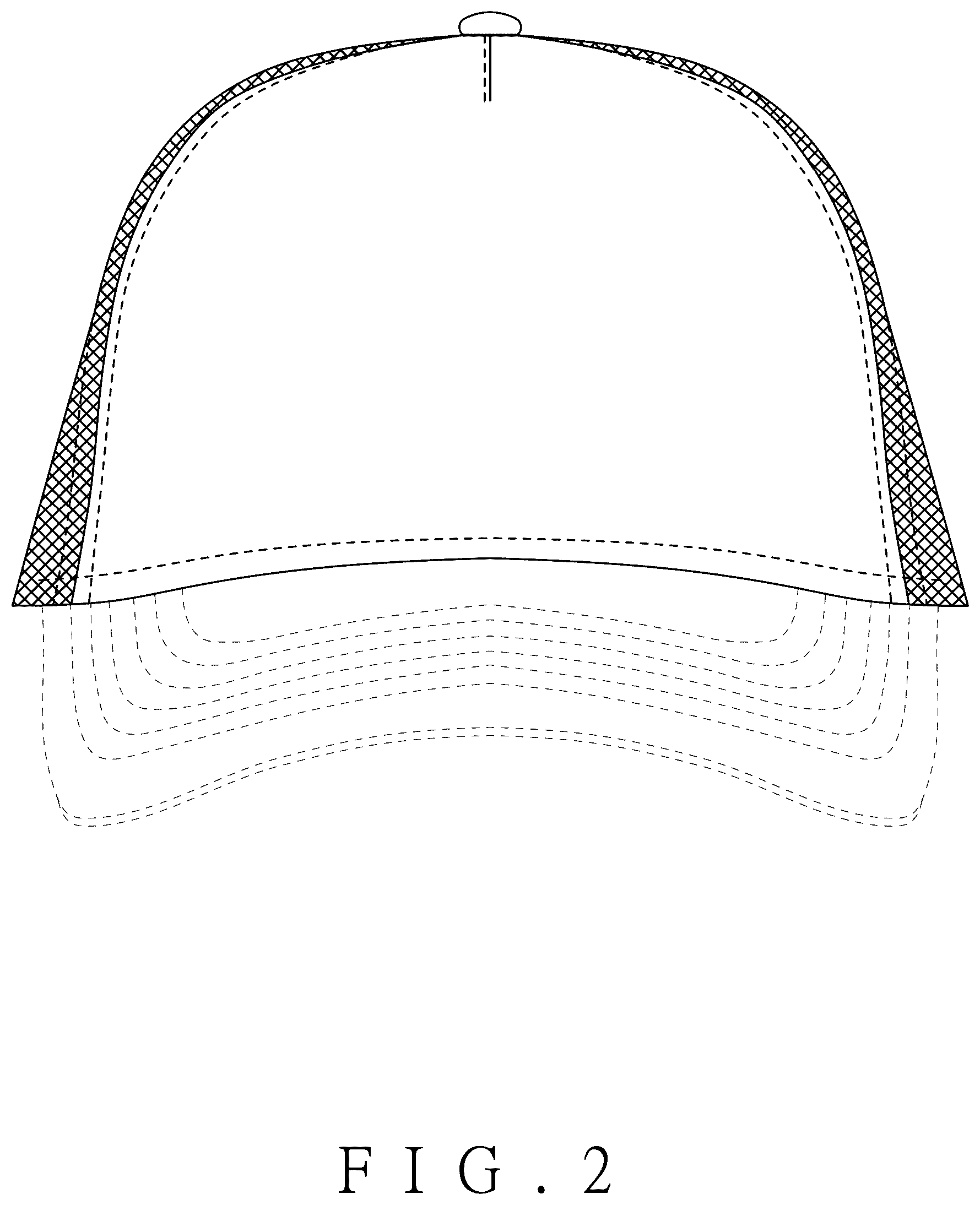 Patent USD1076344 Figure 2 – Mesh cap