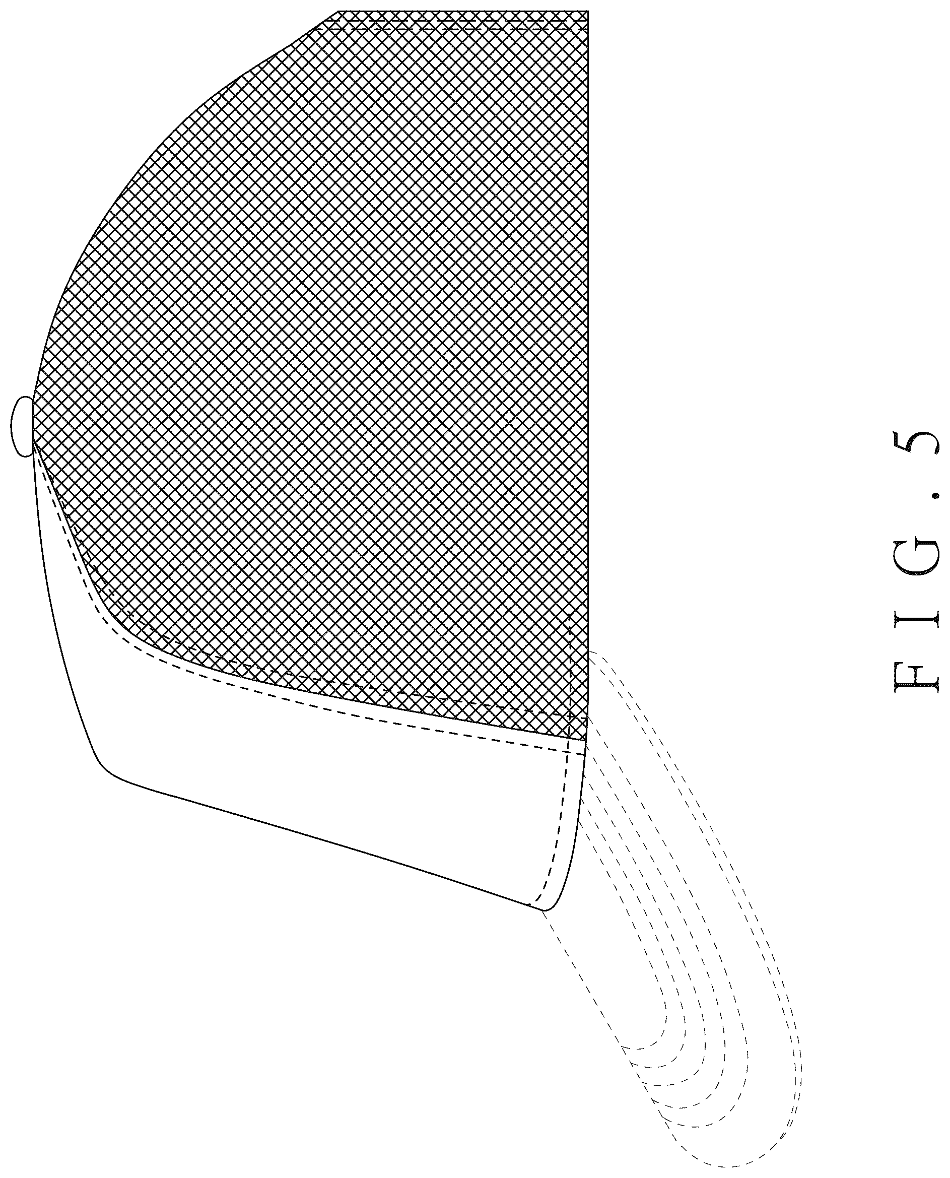 Patent USD1076344 Figure 5 – Mesh cap