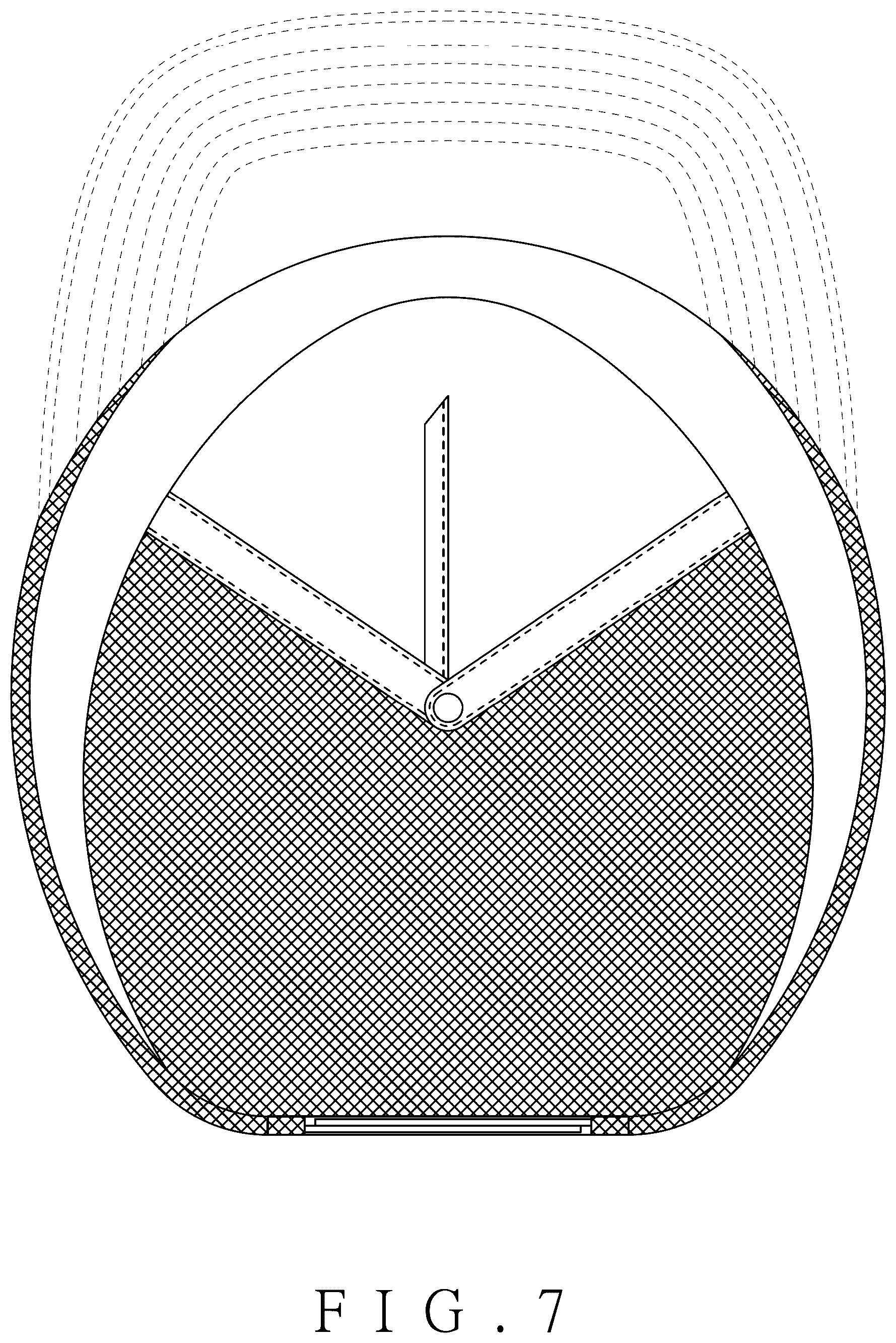 Patent USD1076344 Figure 7 – Mesh cap