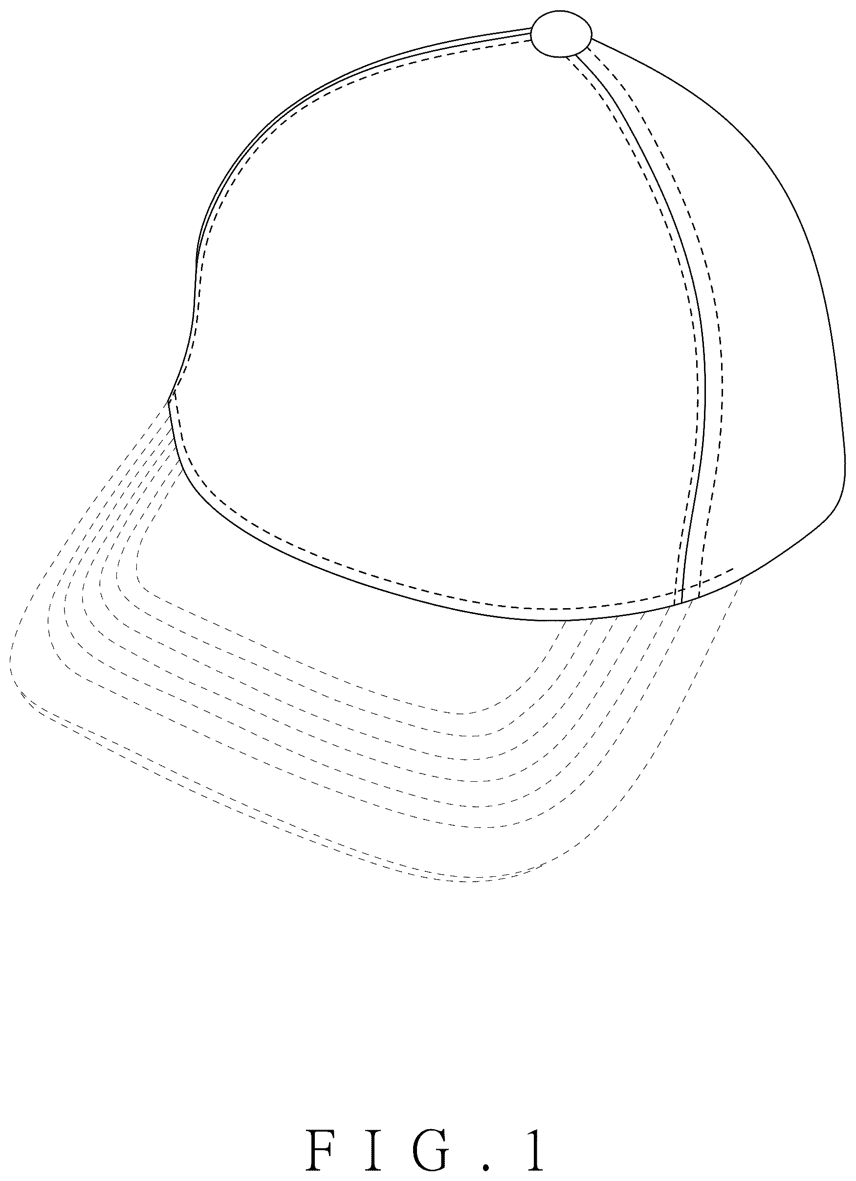 Patent USD1076345 Figure 1 – Cap