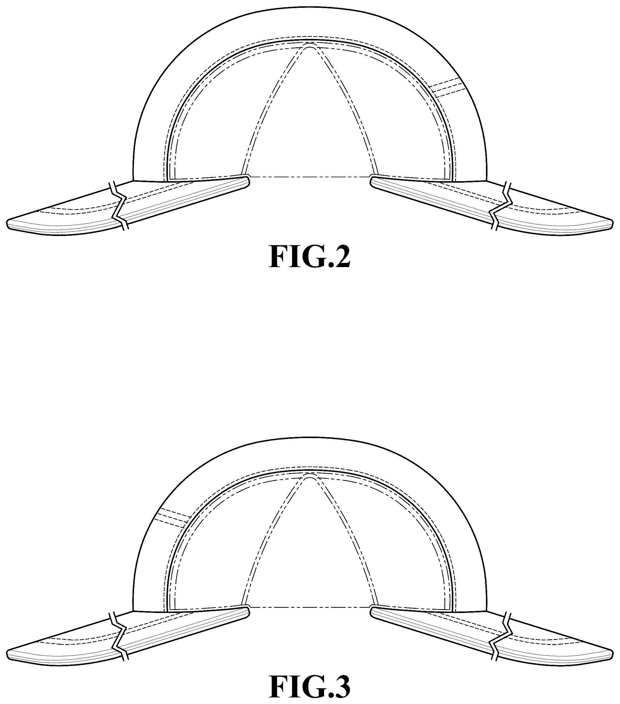 Patent USD1076346 Figure 2 – Two-brimmed hat