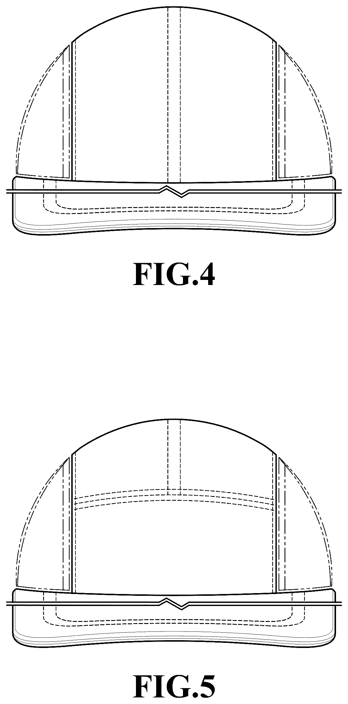 Patent USD1076346 Figure 3 – Two-brimmed hat