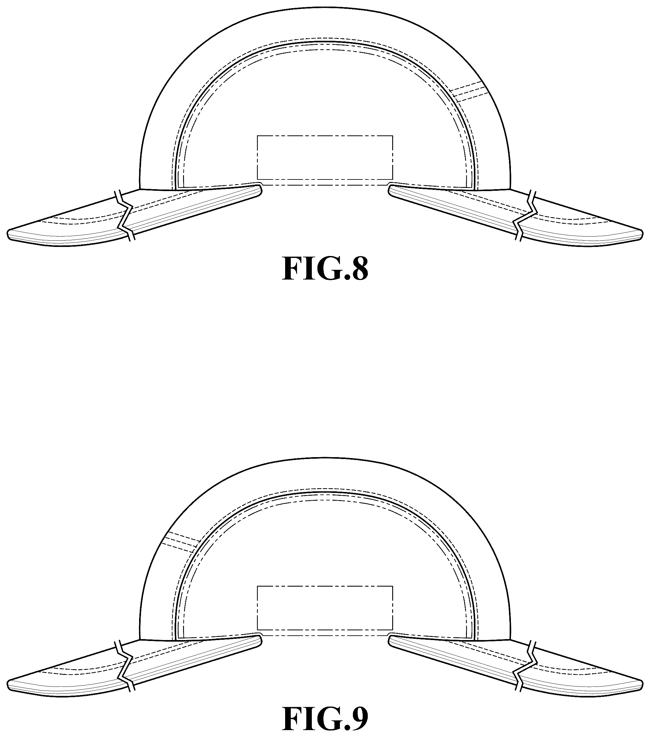 Patent USD1076346 Figure 6 – Two-brimmed hat