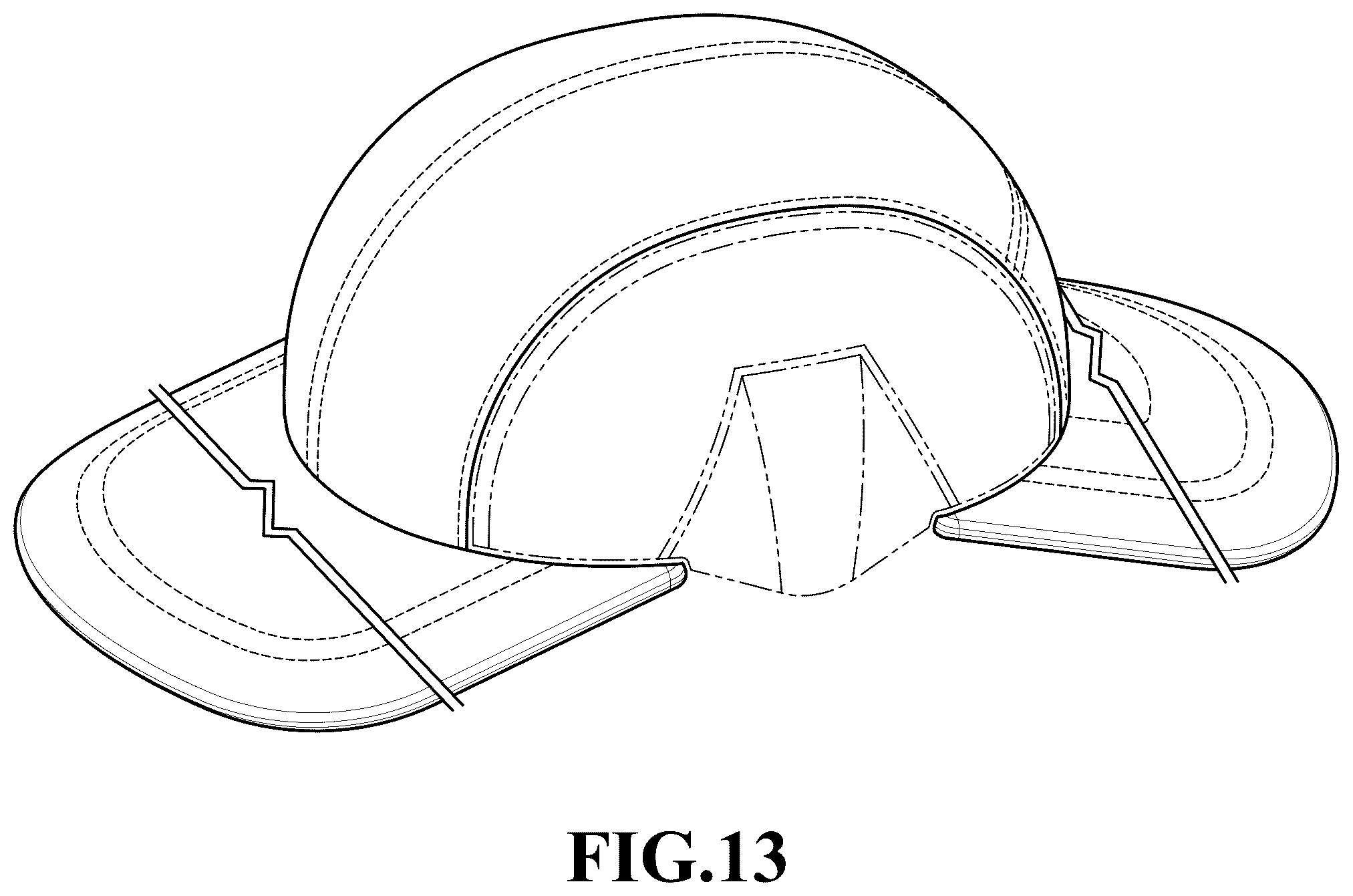 Patent USD1076346 Figure 9 – Two-brimmed hat