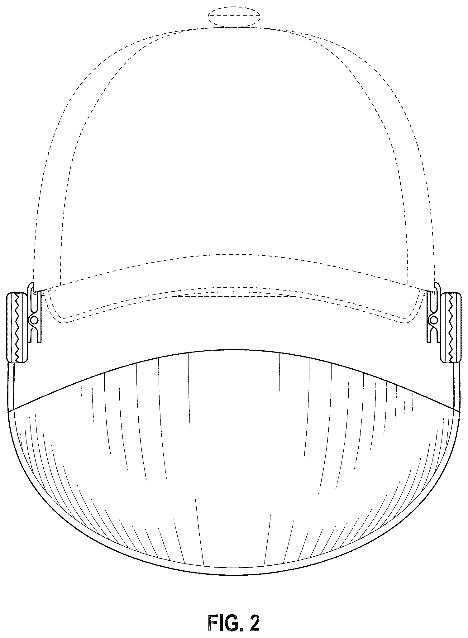 Patent USD1076347 Figure 2 – Flip hat mask