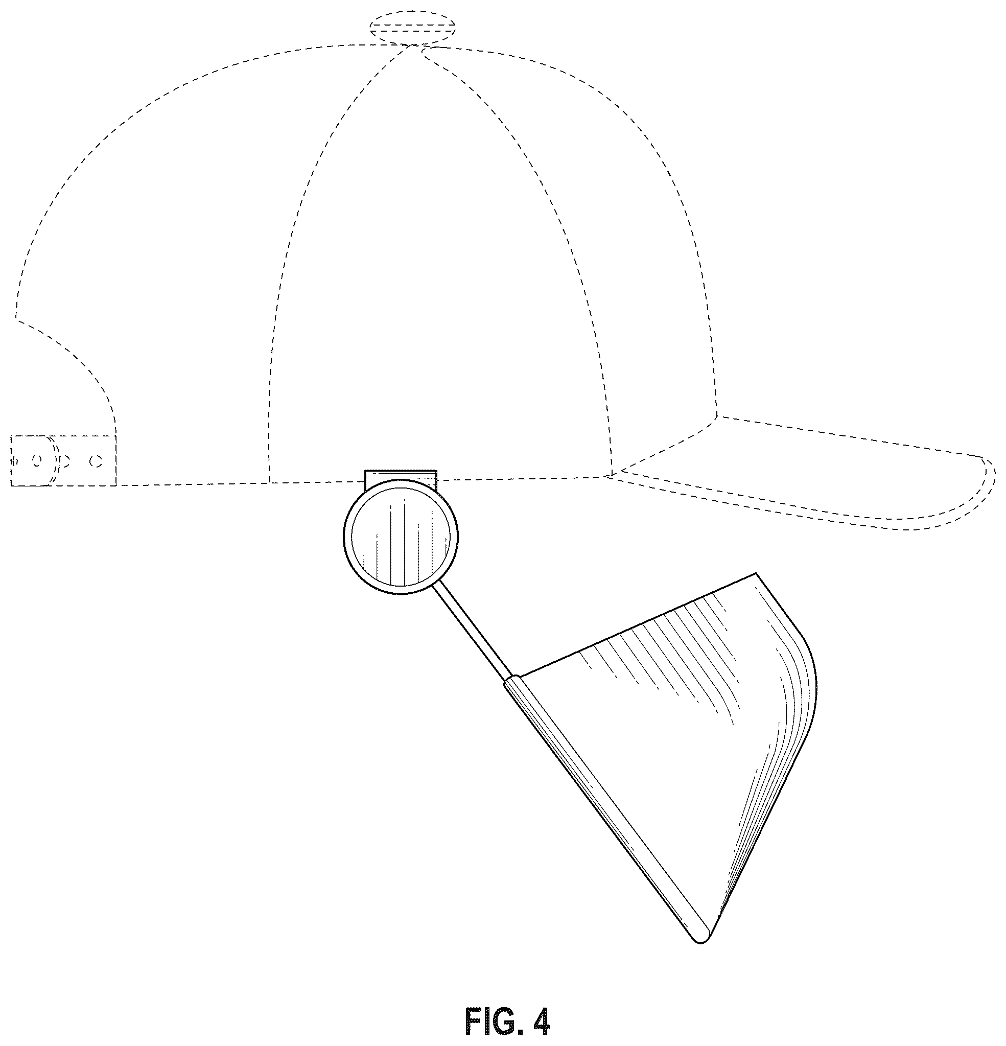Patent USD1076347 Figure 4 – Flip hat mask