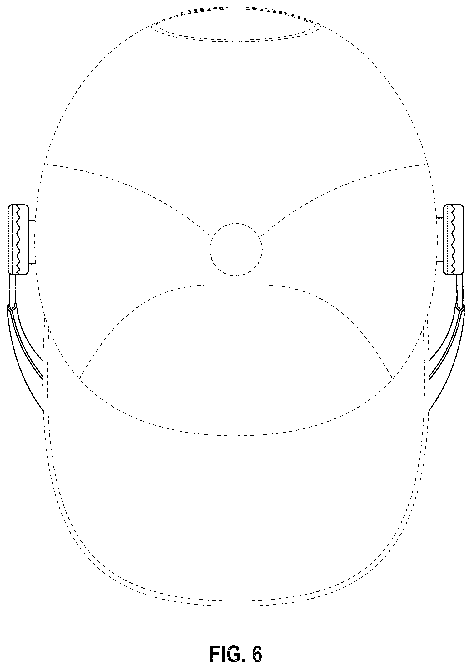 Patent USD1076347 Figure 6 – Flip hat mask