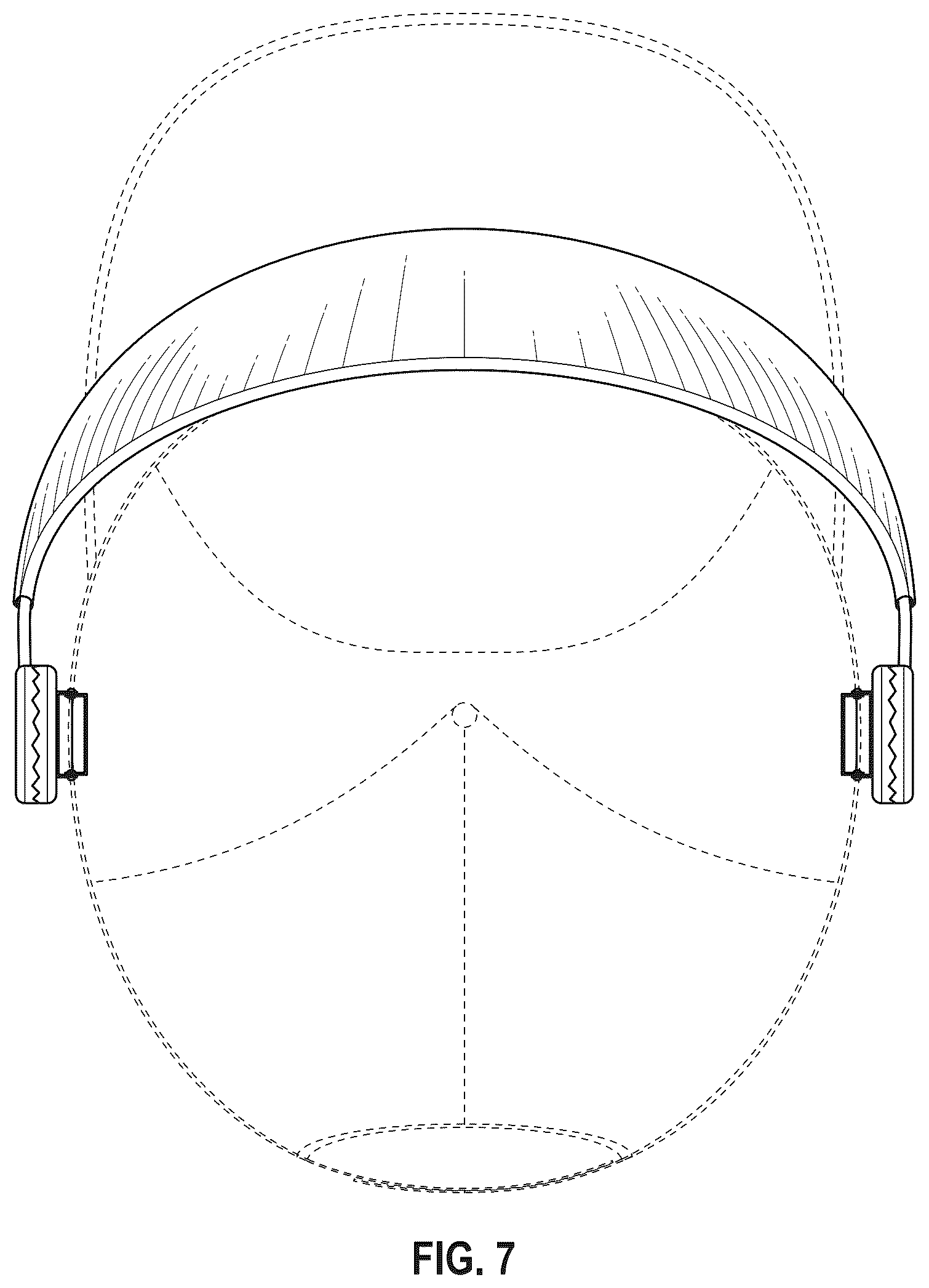 Patent USD1076347 Figure 7 – Flip hat mask