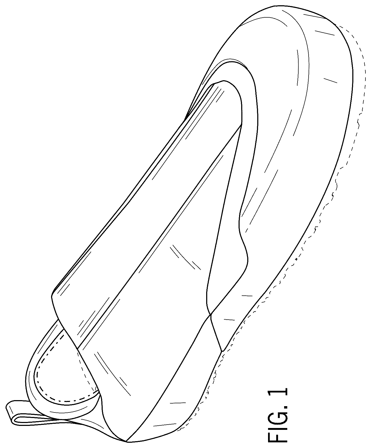 Patent USD1076351 Figure 1 – Footwear article