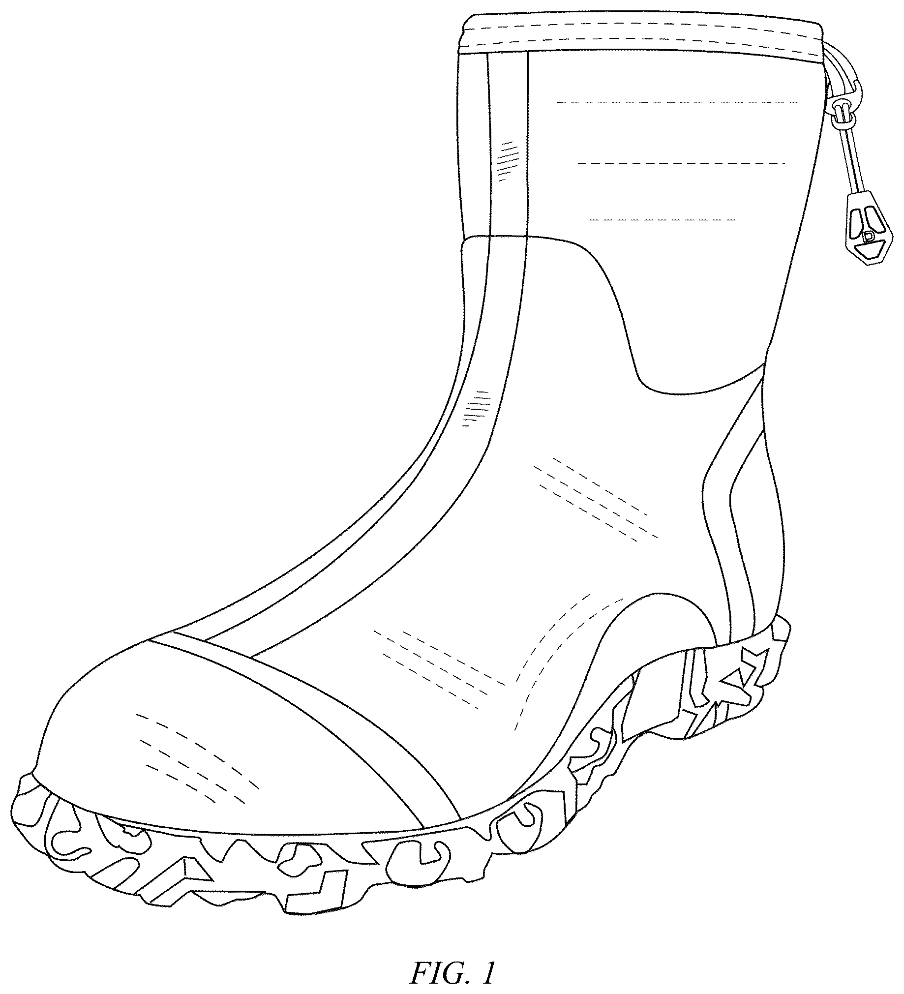 Patent USD1076354 Figure 1 – Pair of boots