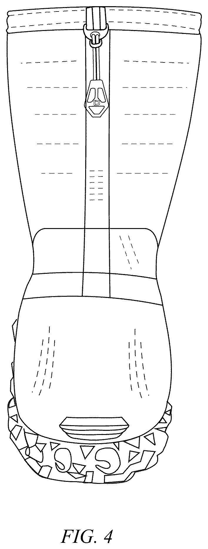 Patent USD1076354 Figure 4 – Pair of boots