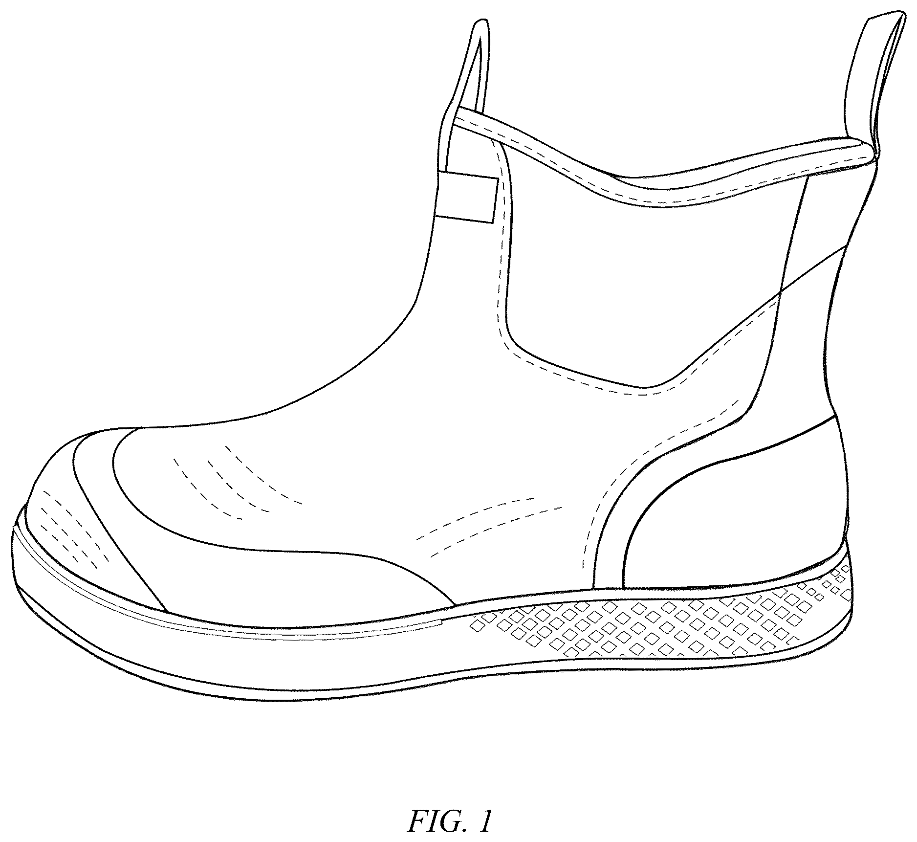 Patent USD1076356 Figure 1 – Pair of boots