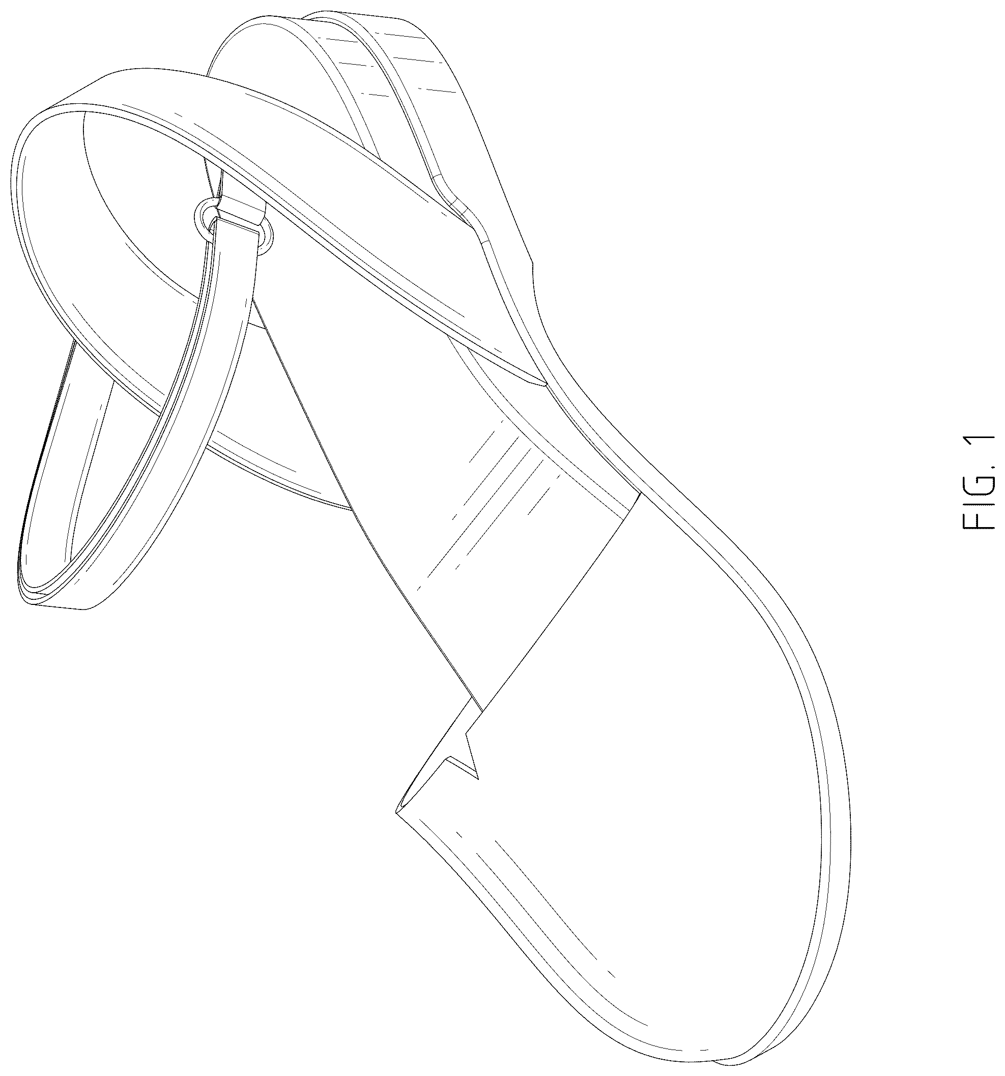 Patent USD1076357 Figure 1 – Shoe