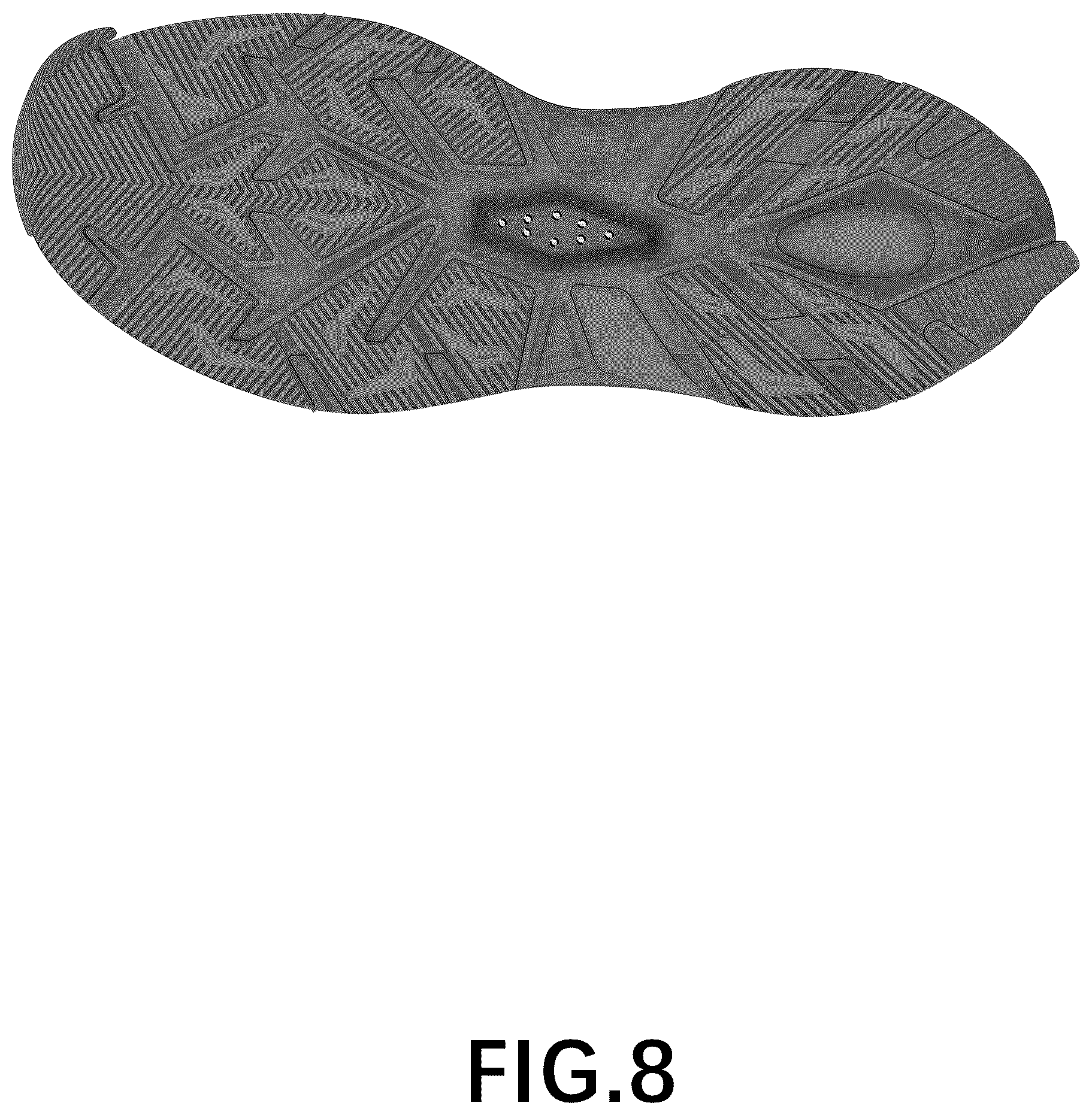 Patent USD1076367 Figure 8 – Shoe outsole