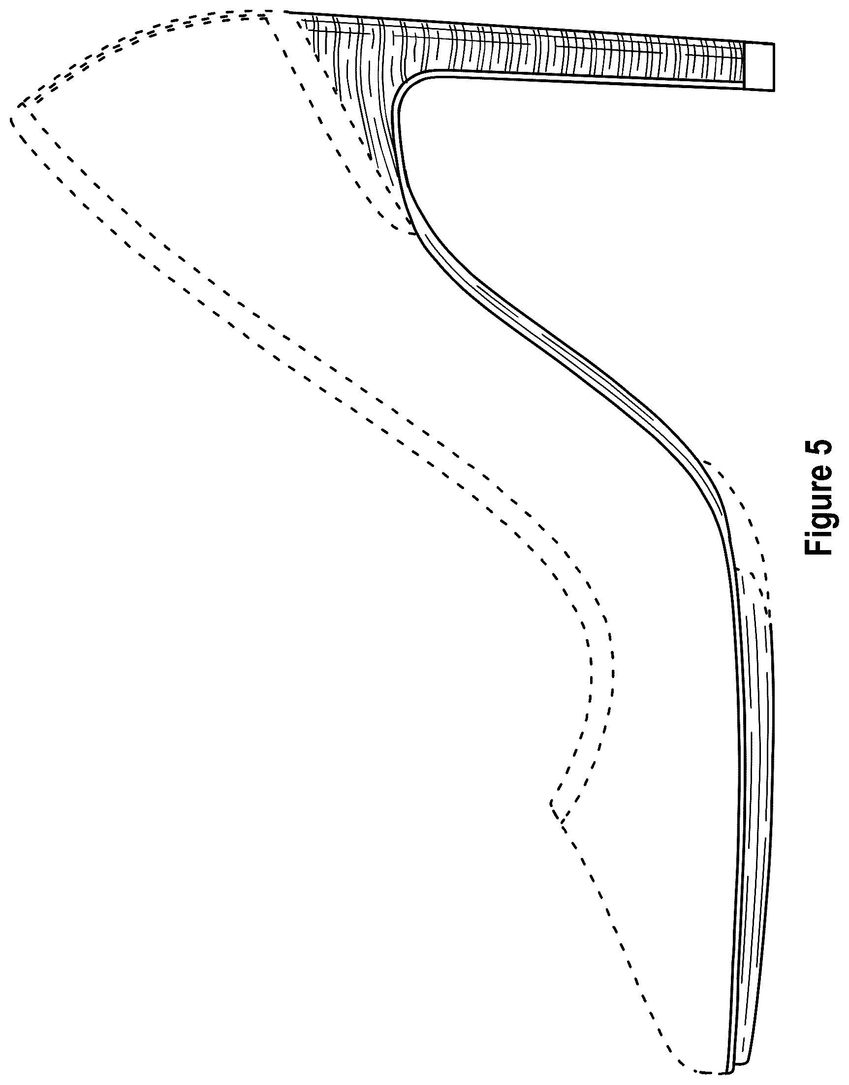 Patent USD1076379 Figure 5 – Pointed toe shoe with heel and outsole patch