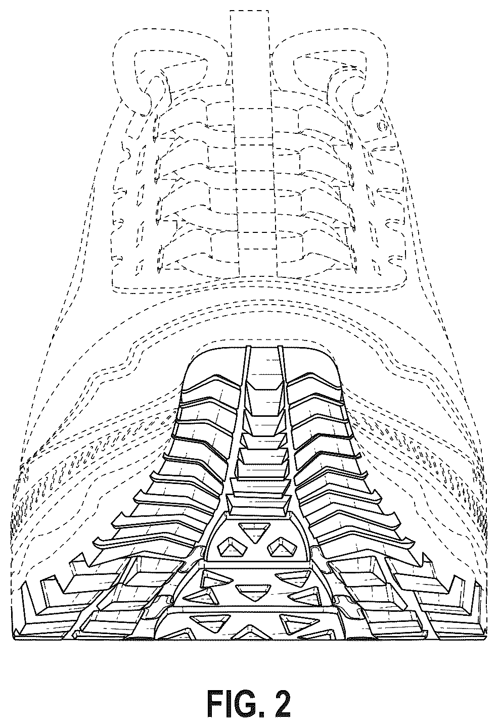 Patent USD1076380 Figure 2 – Shoe outsole bottom