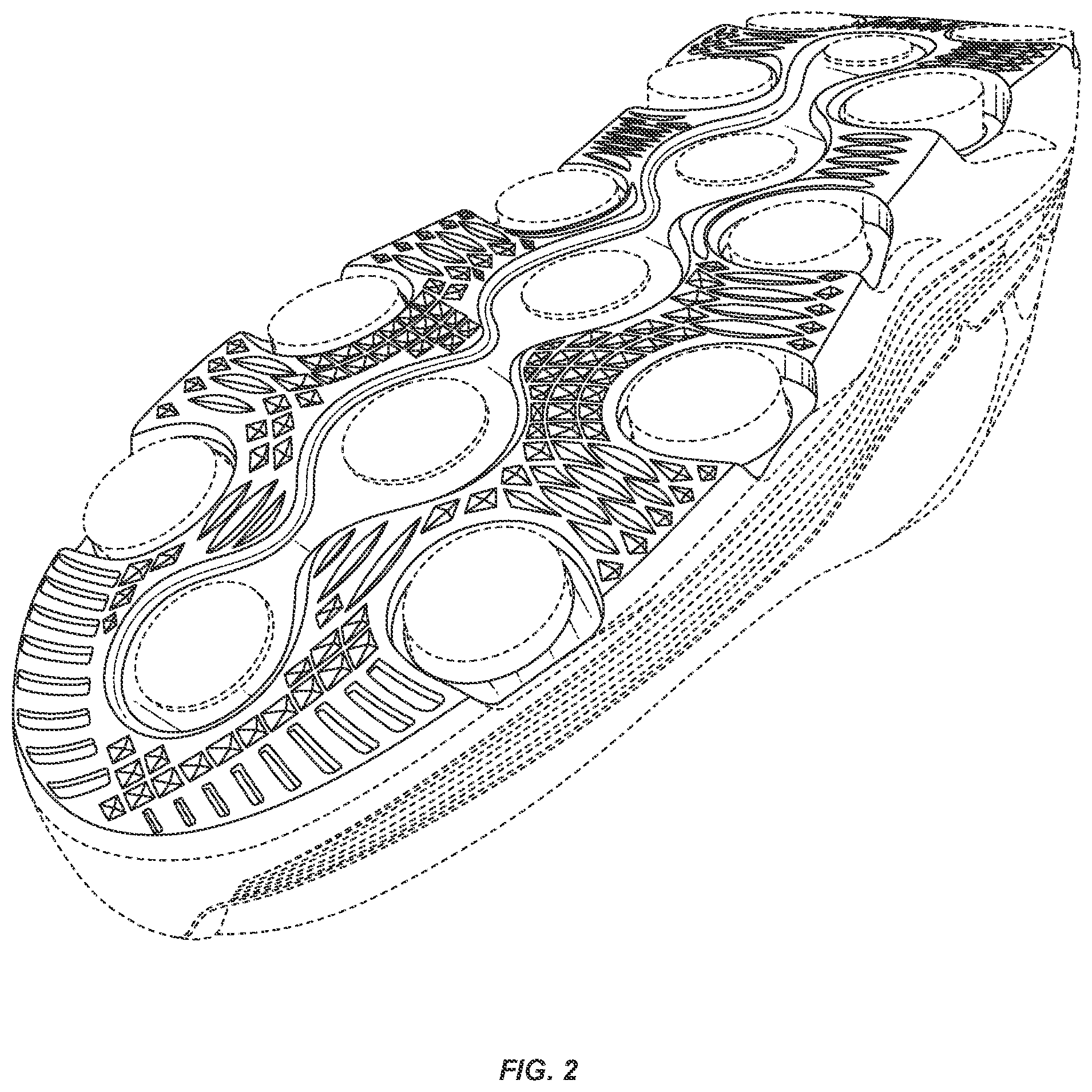 Patent USD1076383 Figure 2 – Shoe outsole bottom