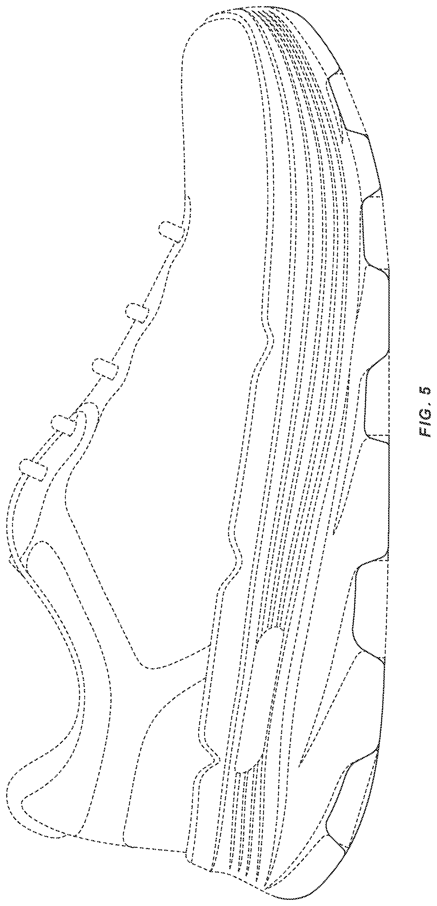Patent USD1076383 Figure 4 – Shoe outsole bottom