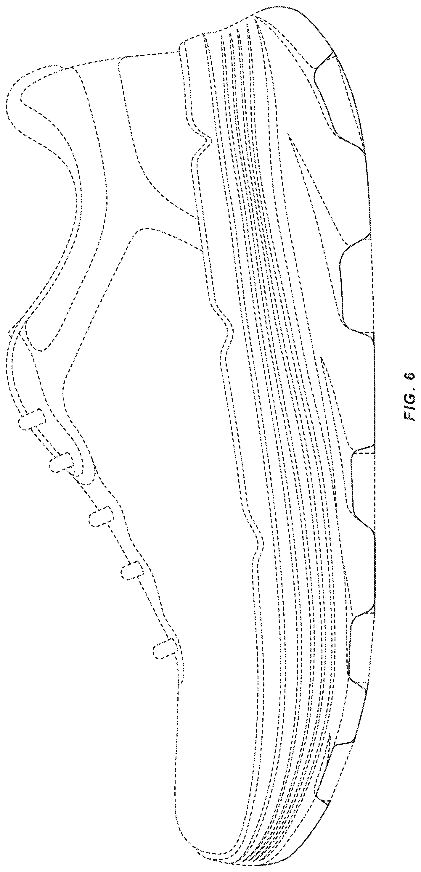 Patent USD1076383 Figure 5 – Shoe outsole bottom