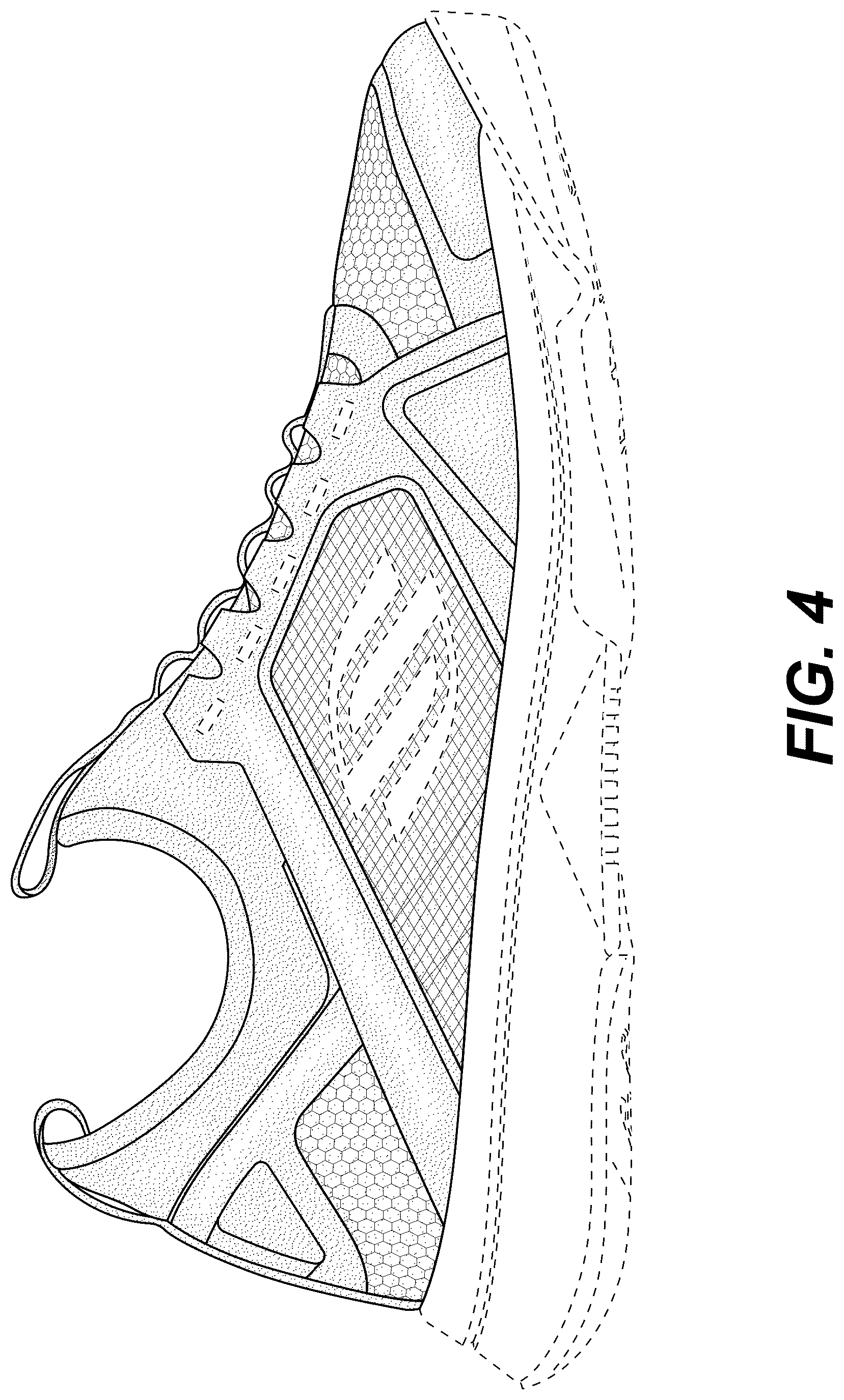 Patent USD1076389 Figure 4 – Shoe