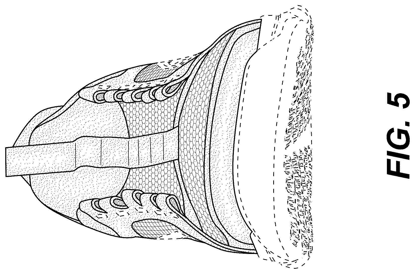 Patent USD1076389 Figure 5 – Shoe