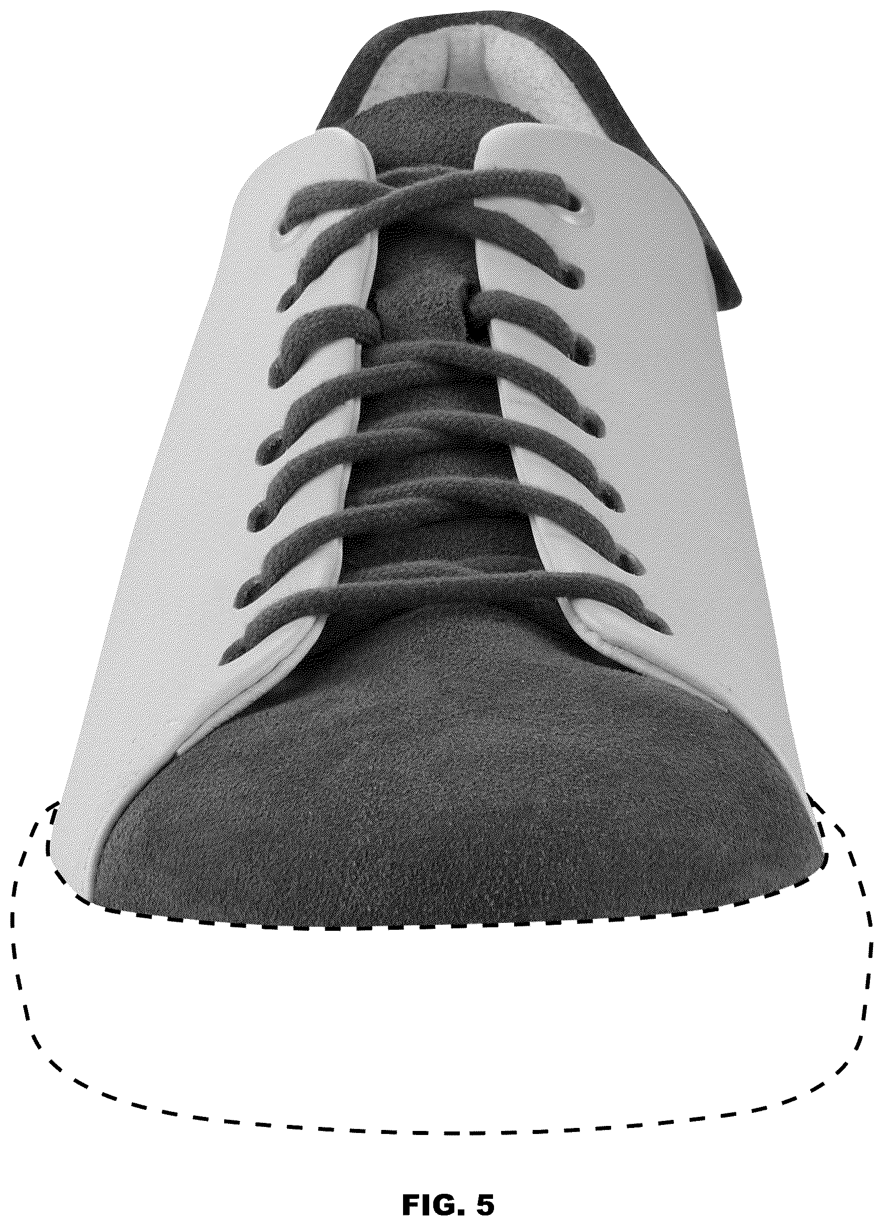 Patent USD1076392 Figure 5 – Shoe