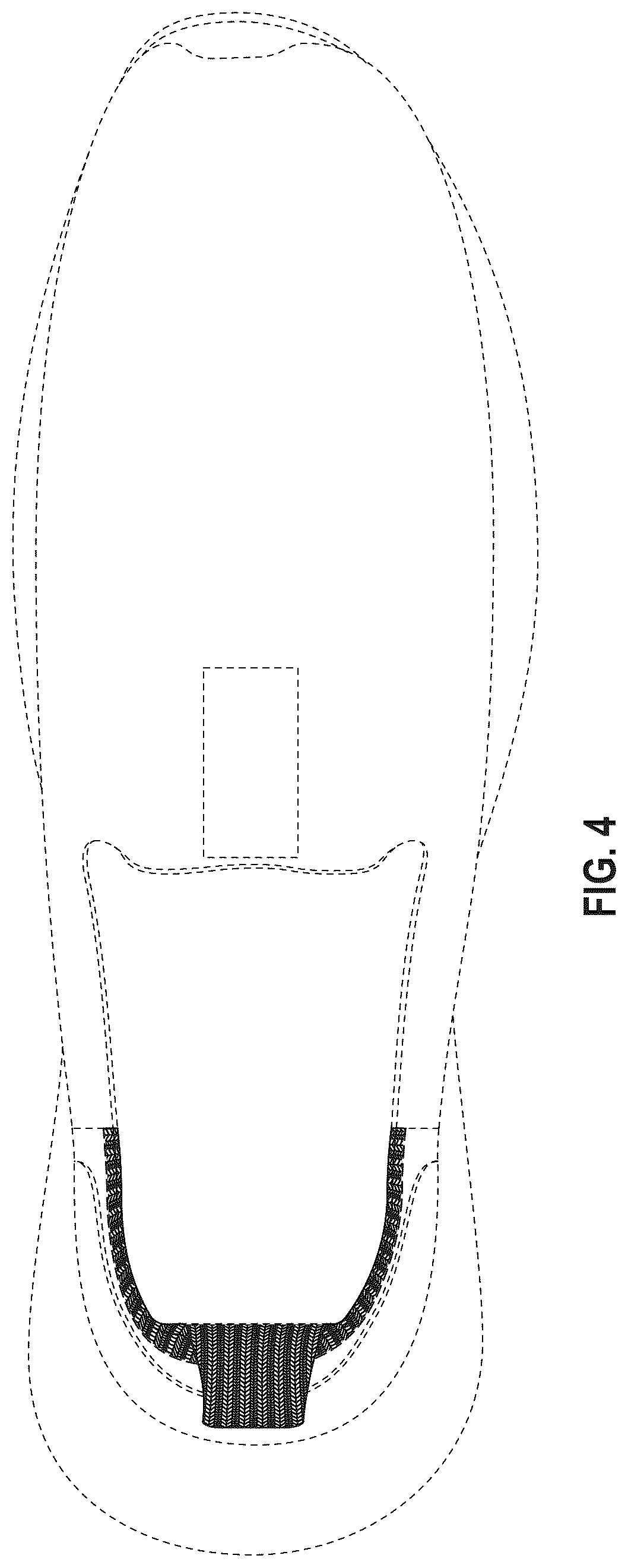 Patent USD1076393 Figure 4 – Shoe upper