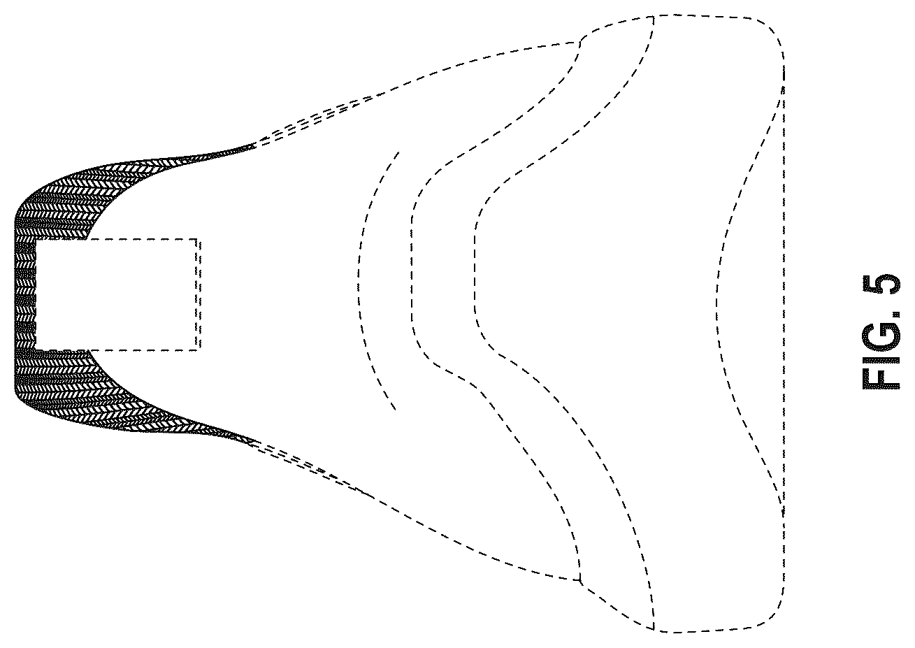 Patent USD1076393 Figure 5 – Shoe upper