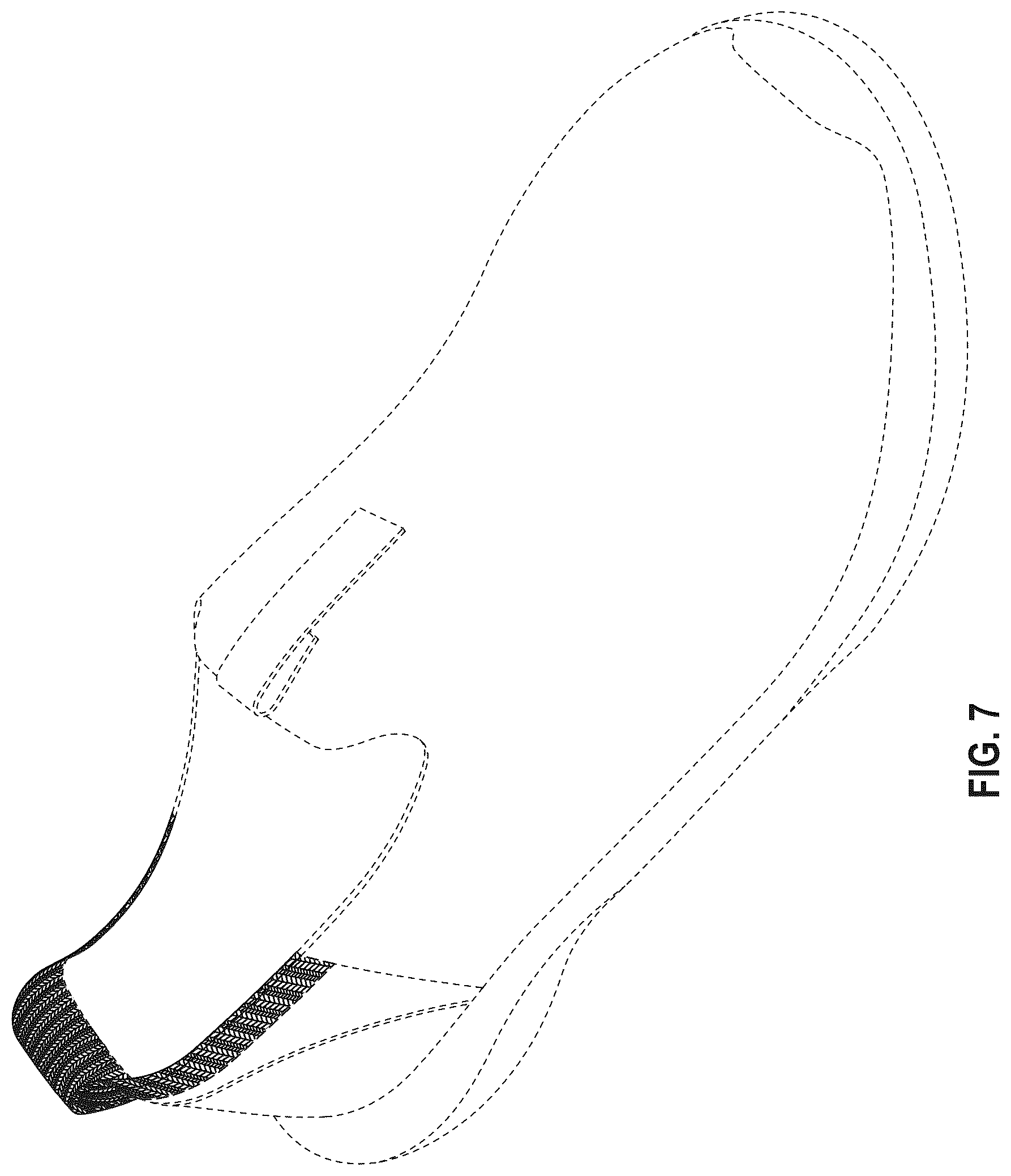 Patent USD1076393 Figure 7 – Shoe upper