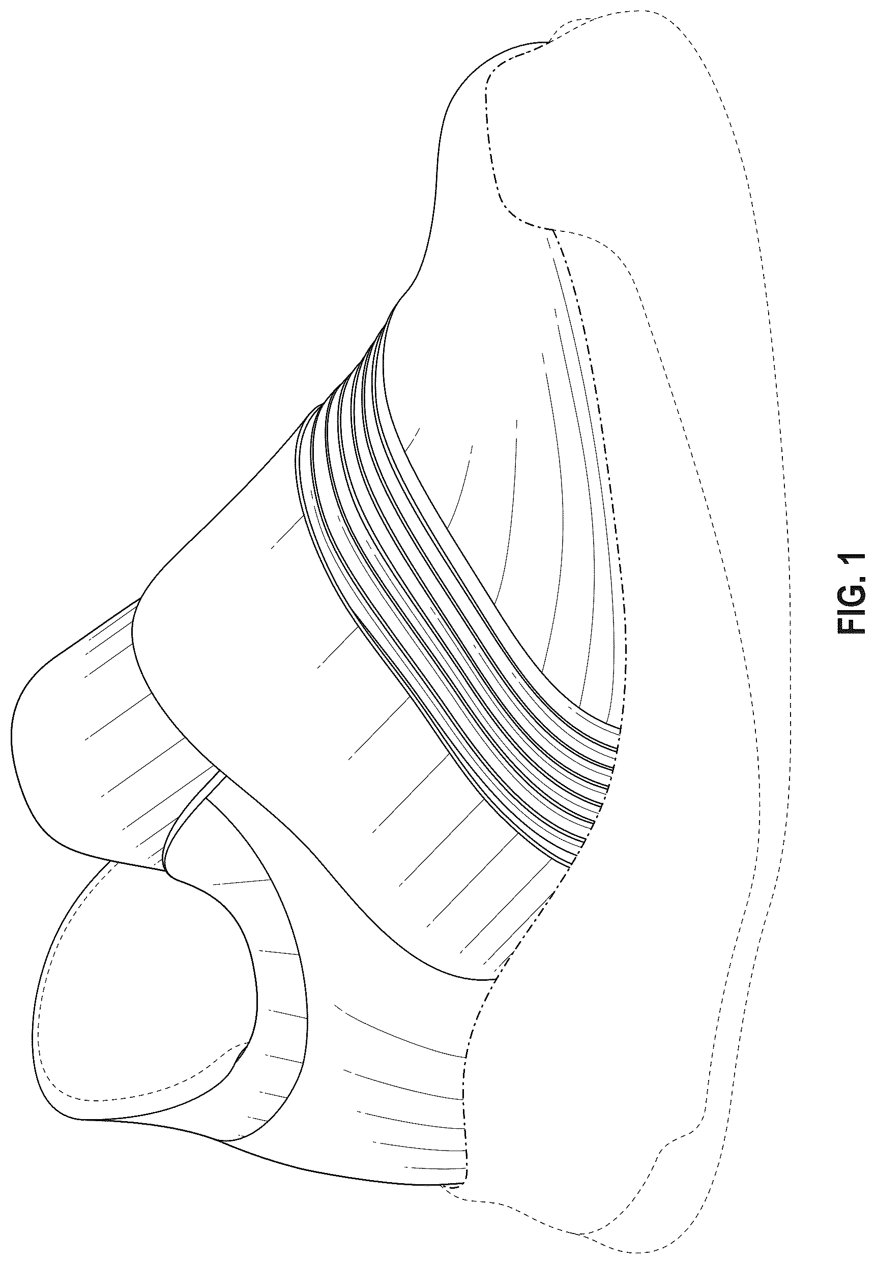 Patent USD1076394 — Shoe upper — Figure 1