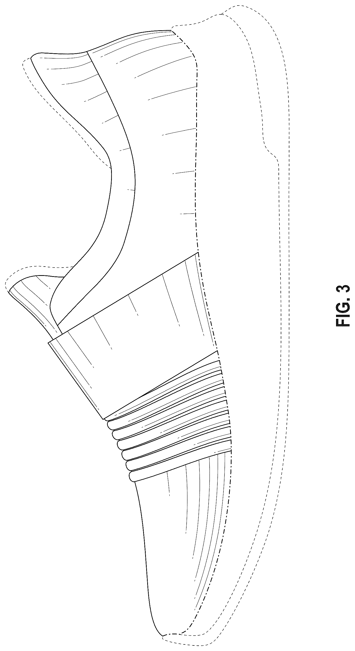 Patent USD1076394 Figure 3 – Shoe upper