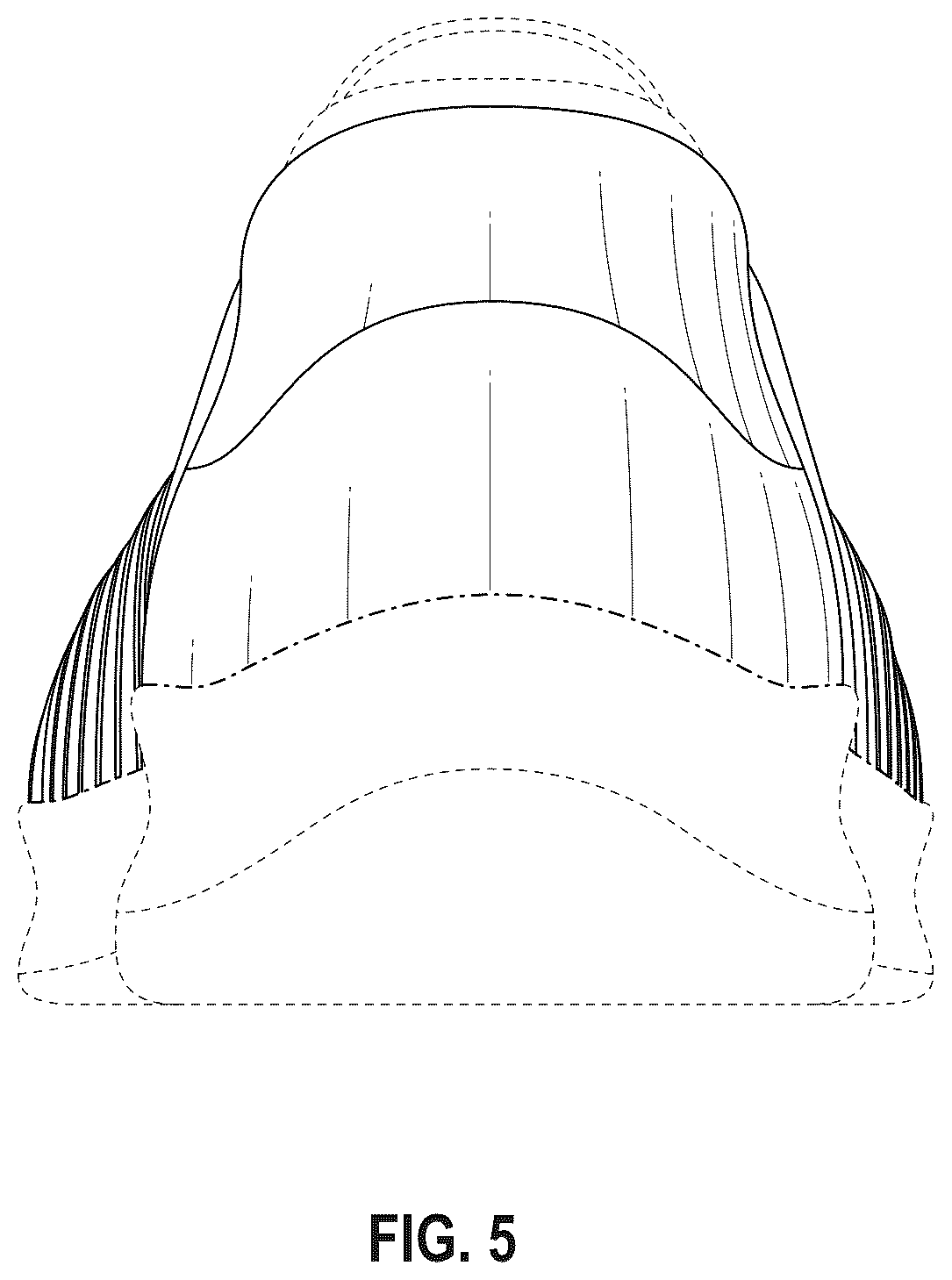 Patent USD1076394 Figure 5 – Shoe upper