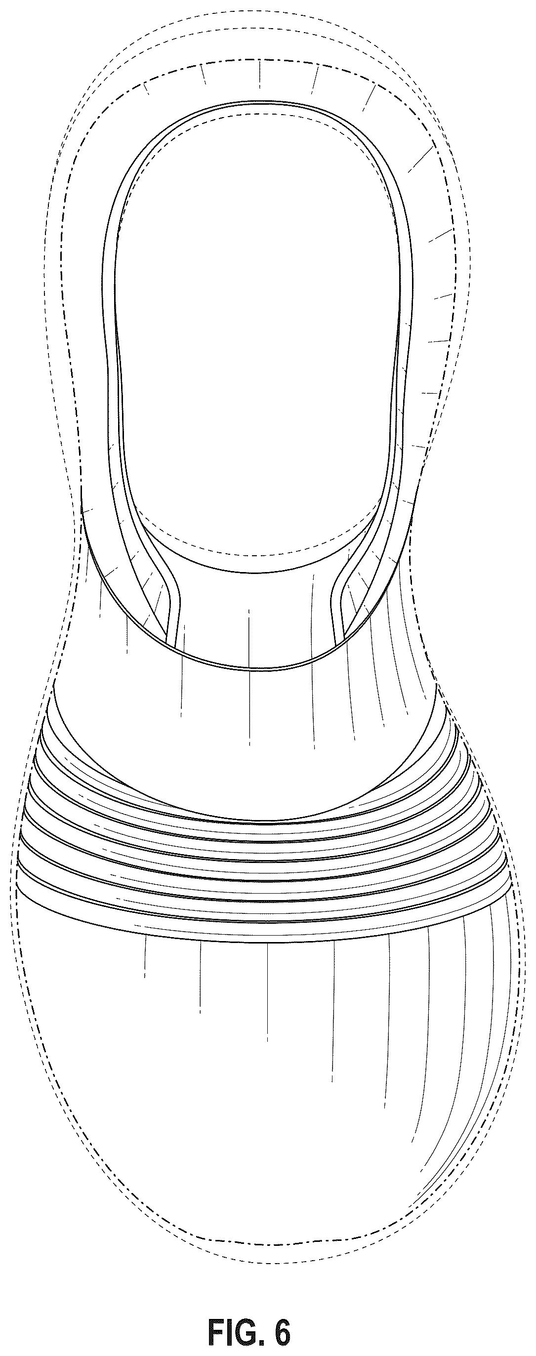 Patent USD1076394 Figure 6 – Shoe upper