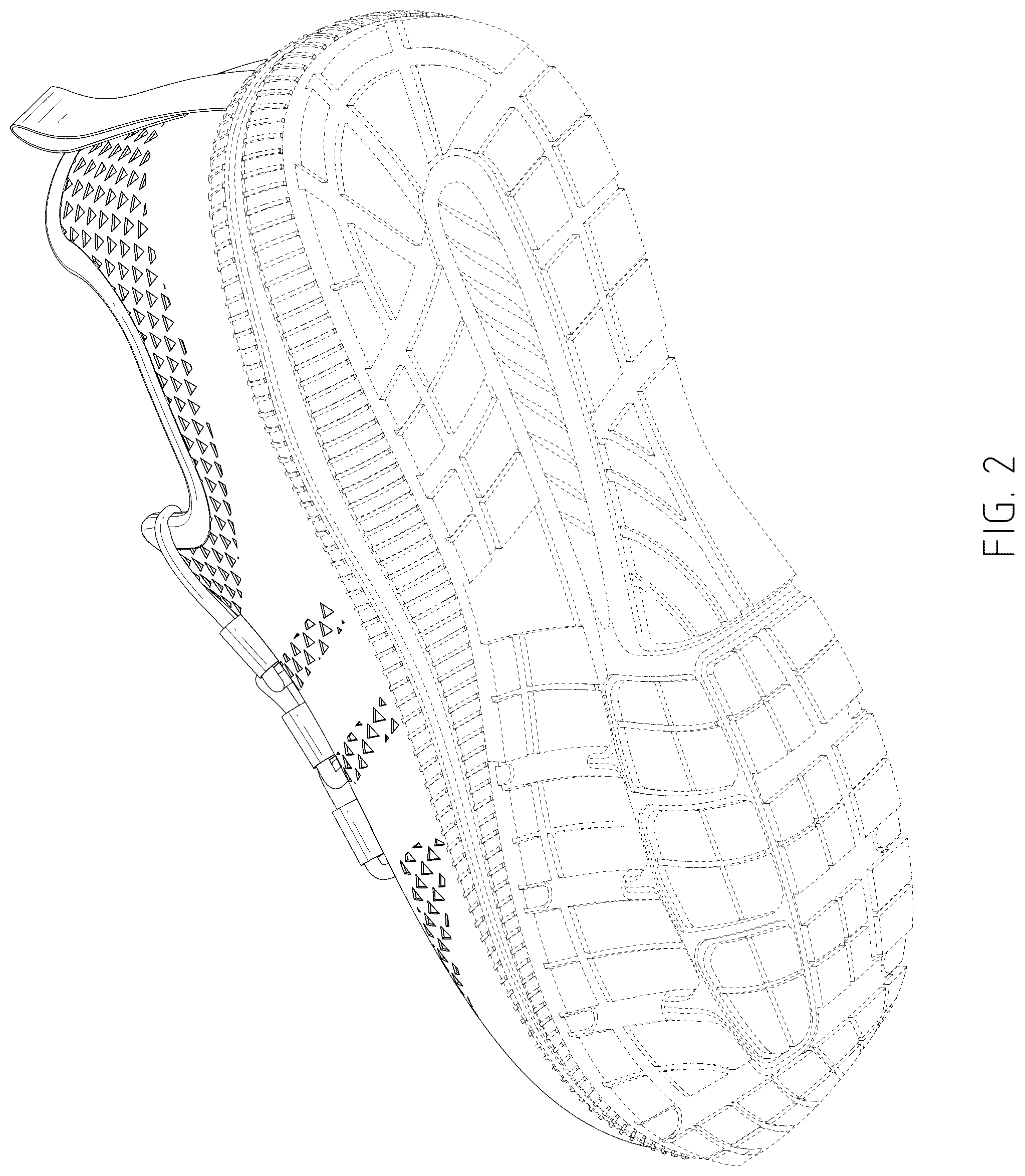 Patent USD1076395 Figure 2 – Shoe upper