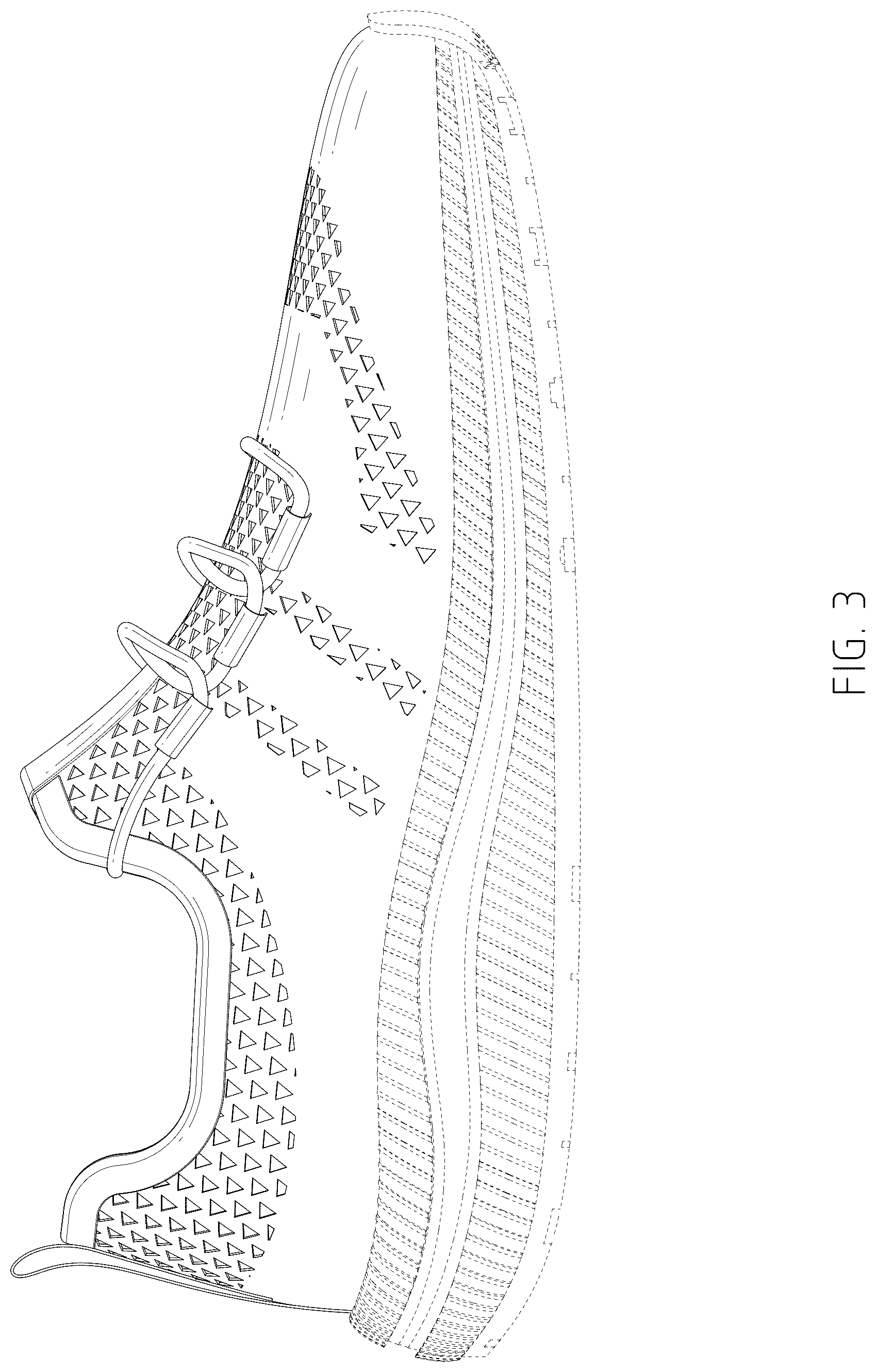 Patent USD1076395 Figure 3 – Shoe upper