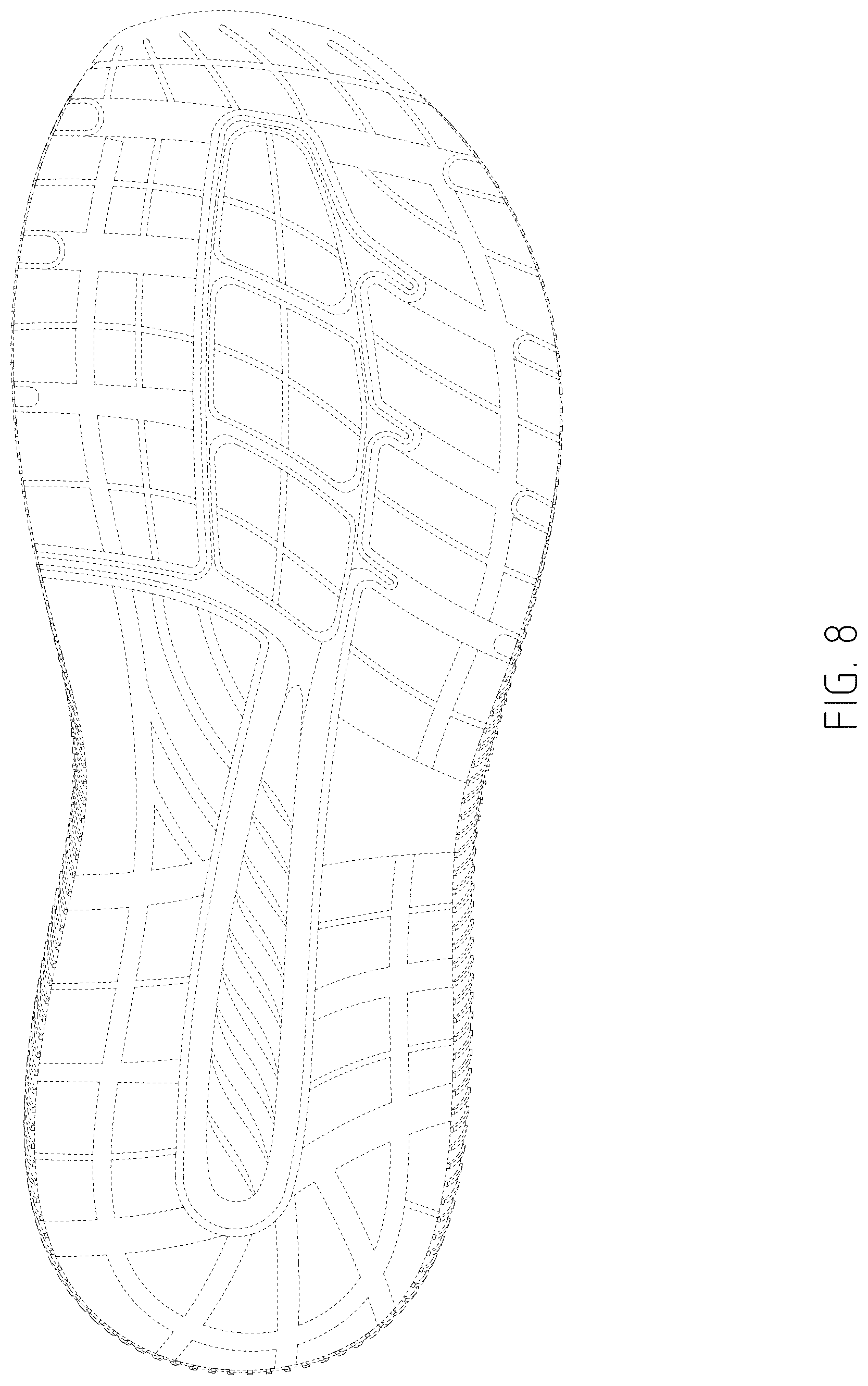 Patent USD1076395 Figure 8 – Shoe upper