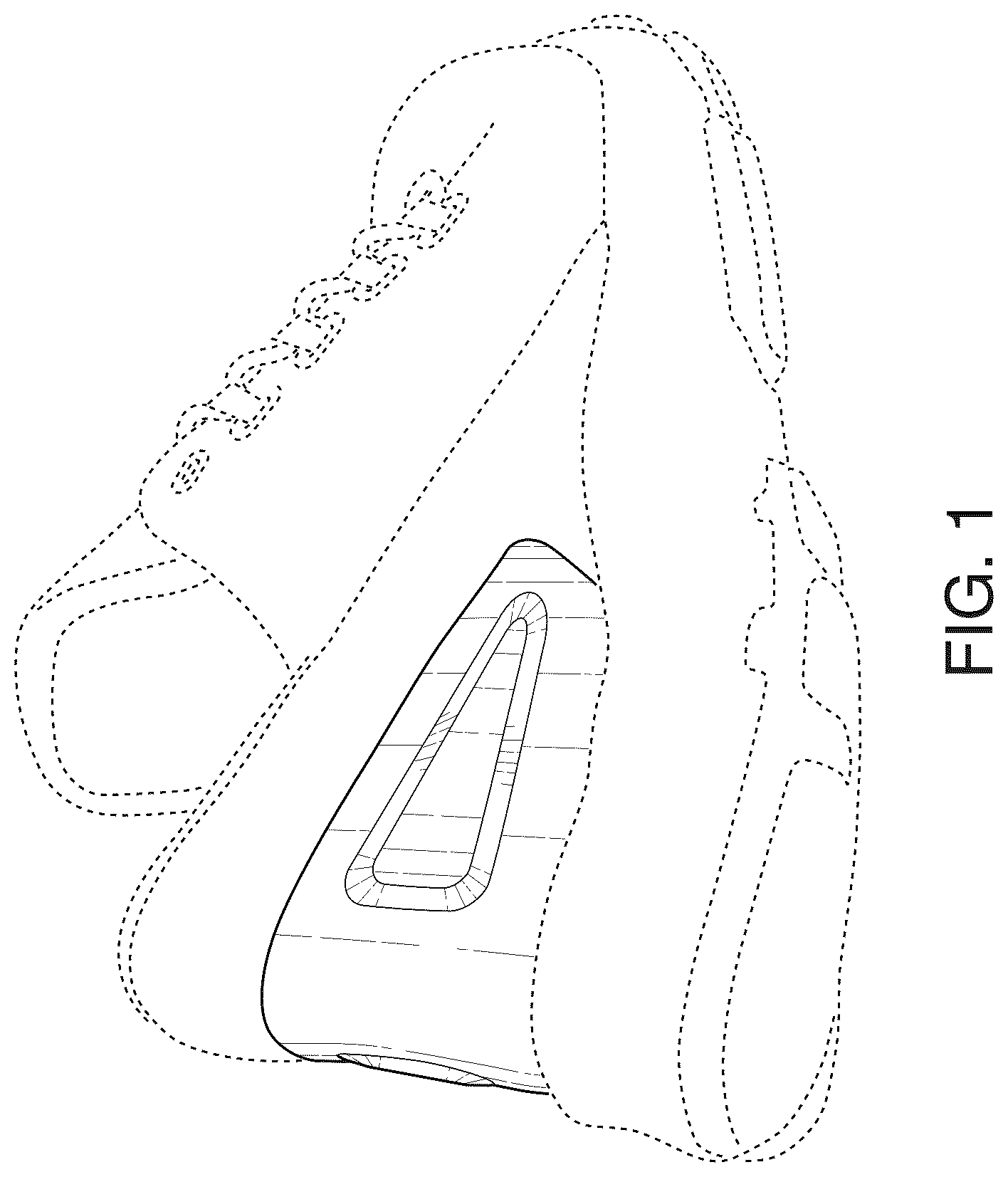 Patent USD1076396 Figure 1 – Shoe heel counter