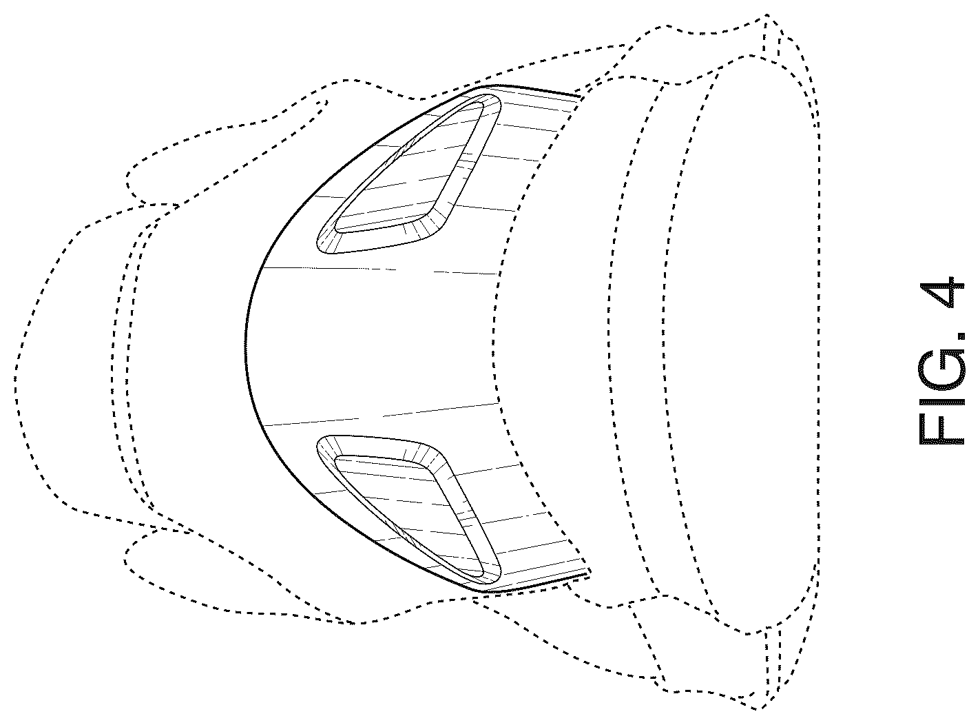 Patent USD1076396 Figure 4 – Shoe heel counter