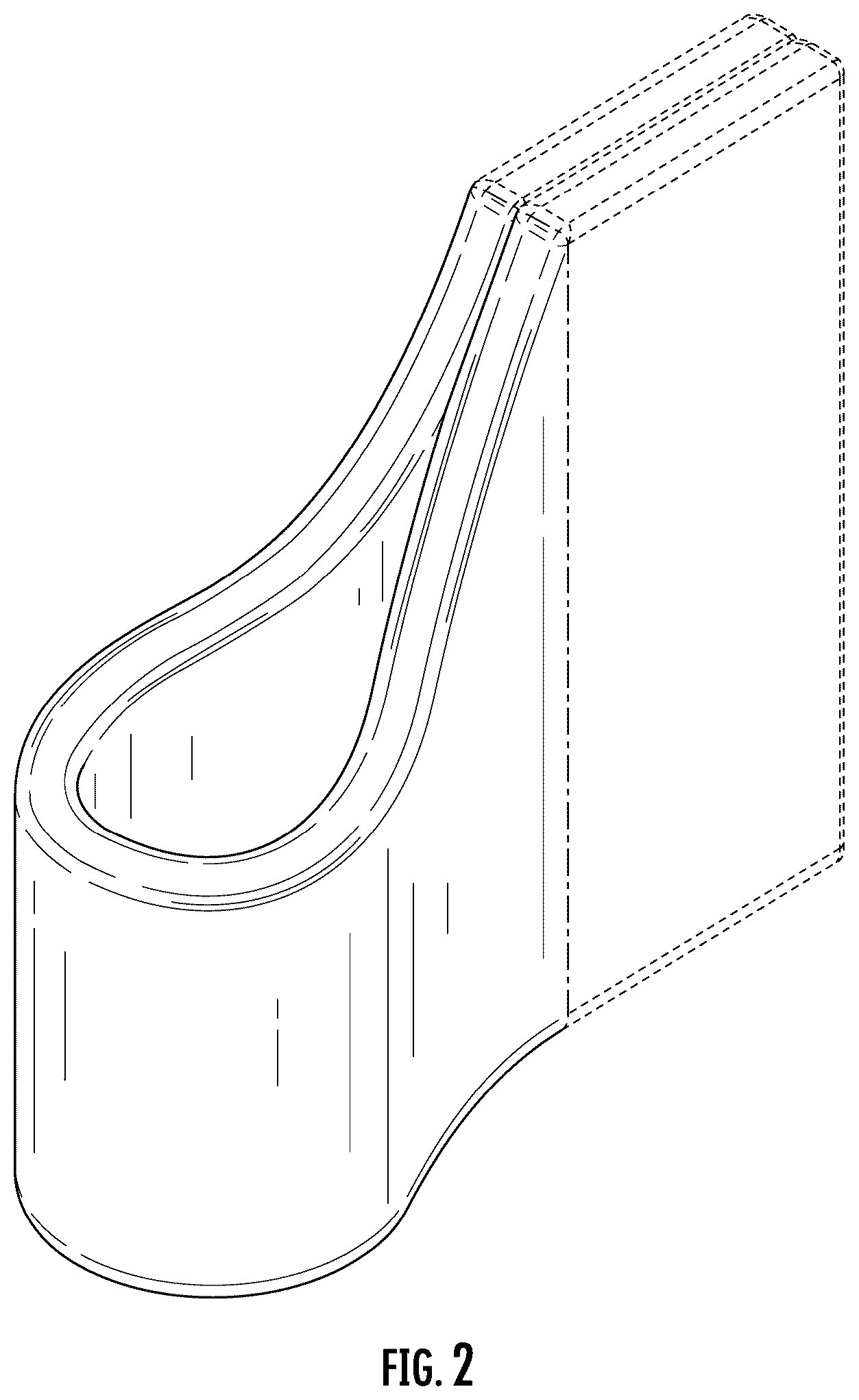 Patent USD1076402 Figure 2 – Loop for compression stocking