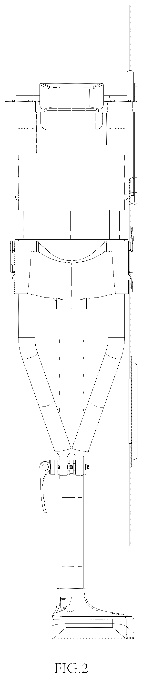 Patent USD1076403 Figure 2 – Hands free crutch
