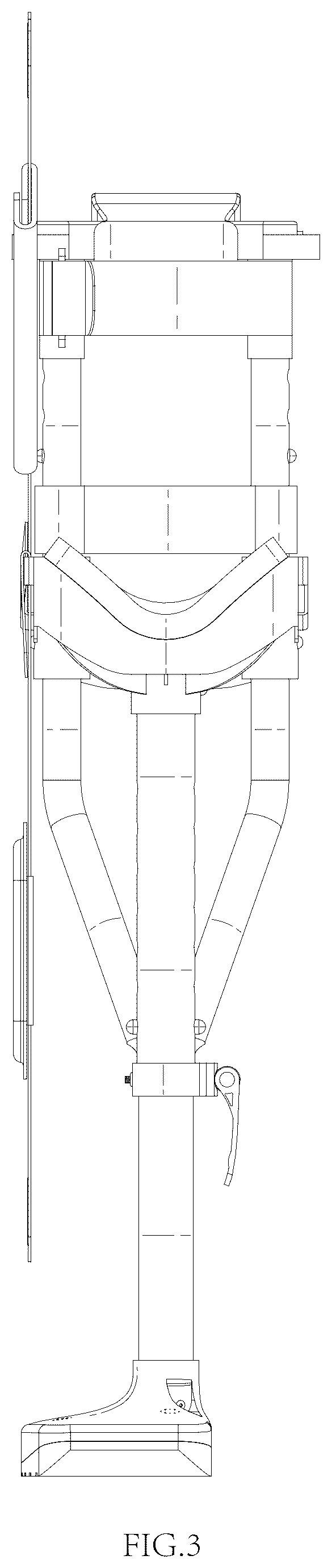 Patent USD1076403 Figure 3 – Hands free crutch
