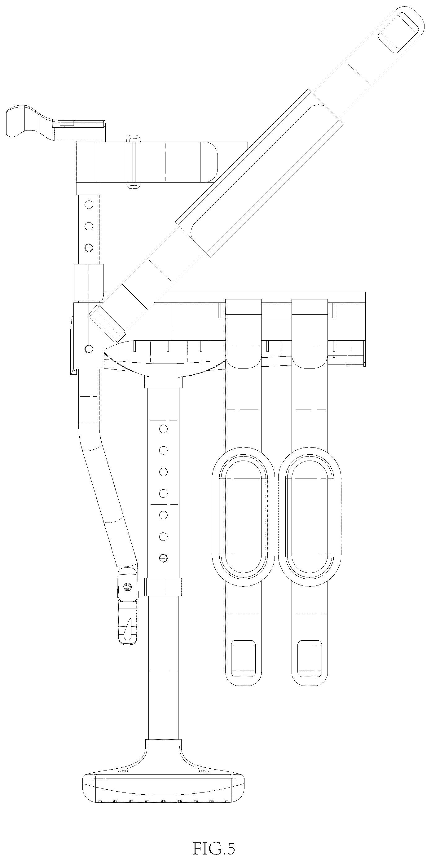 Patent USD1076403 Figure 5 – Hands free crutch
