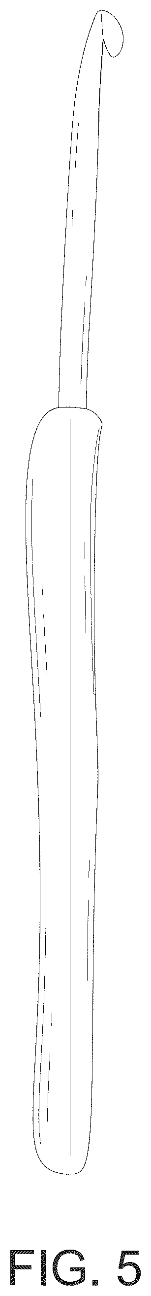 Patent USD1076404 Figure 5 – Crochet hook