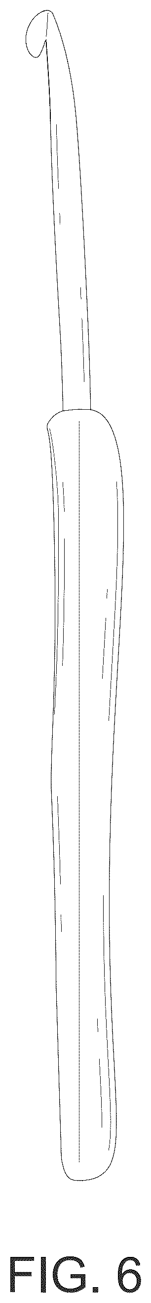 Patent USD1076404 Figure 6 – Crochet hook